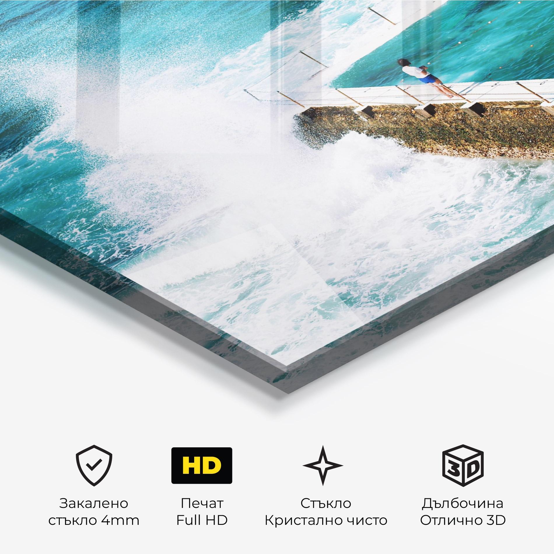 Стъклена картина Bondi Beach mockup 3