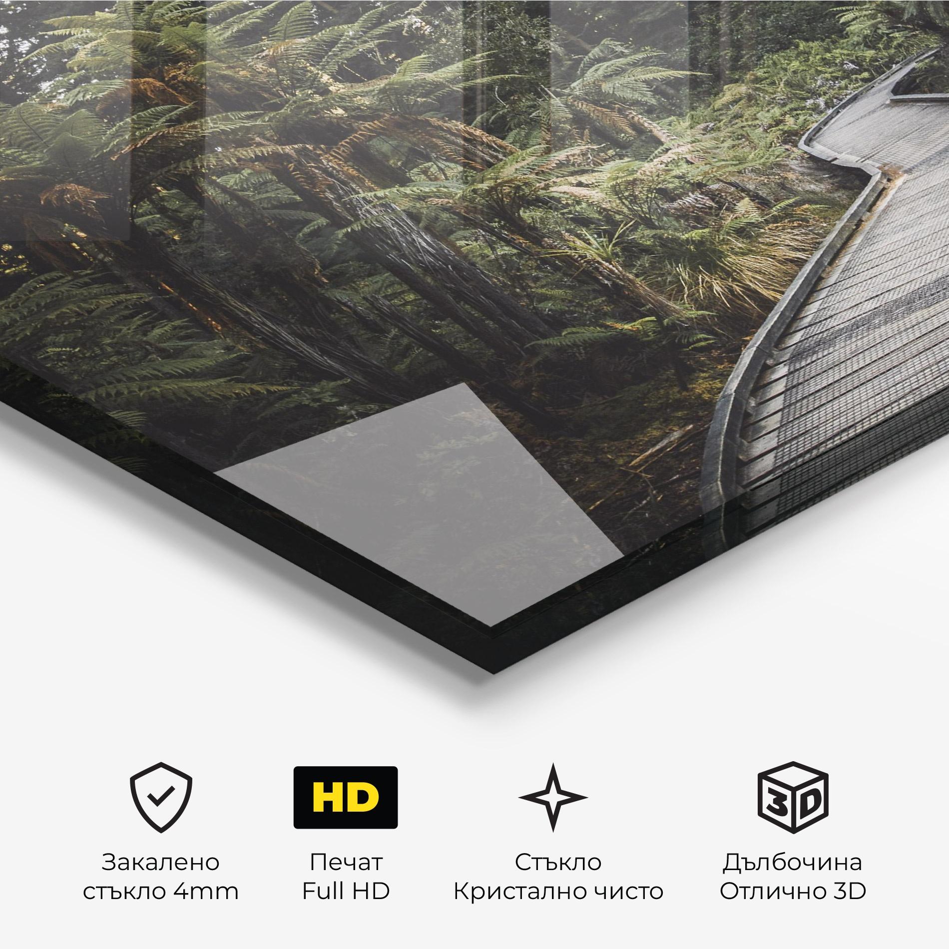 Стъклена картина Forest Path View mockup 3
