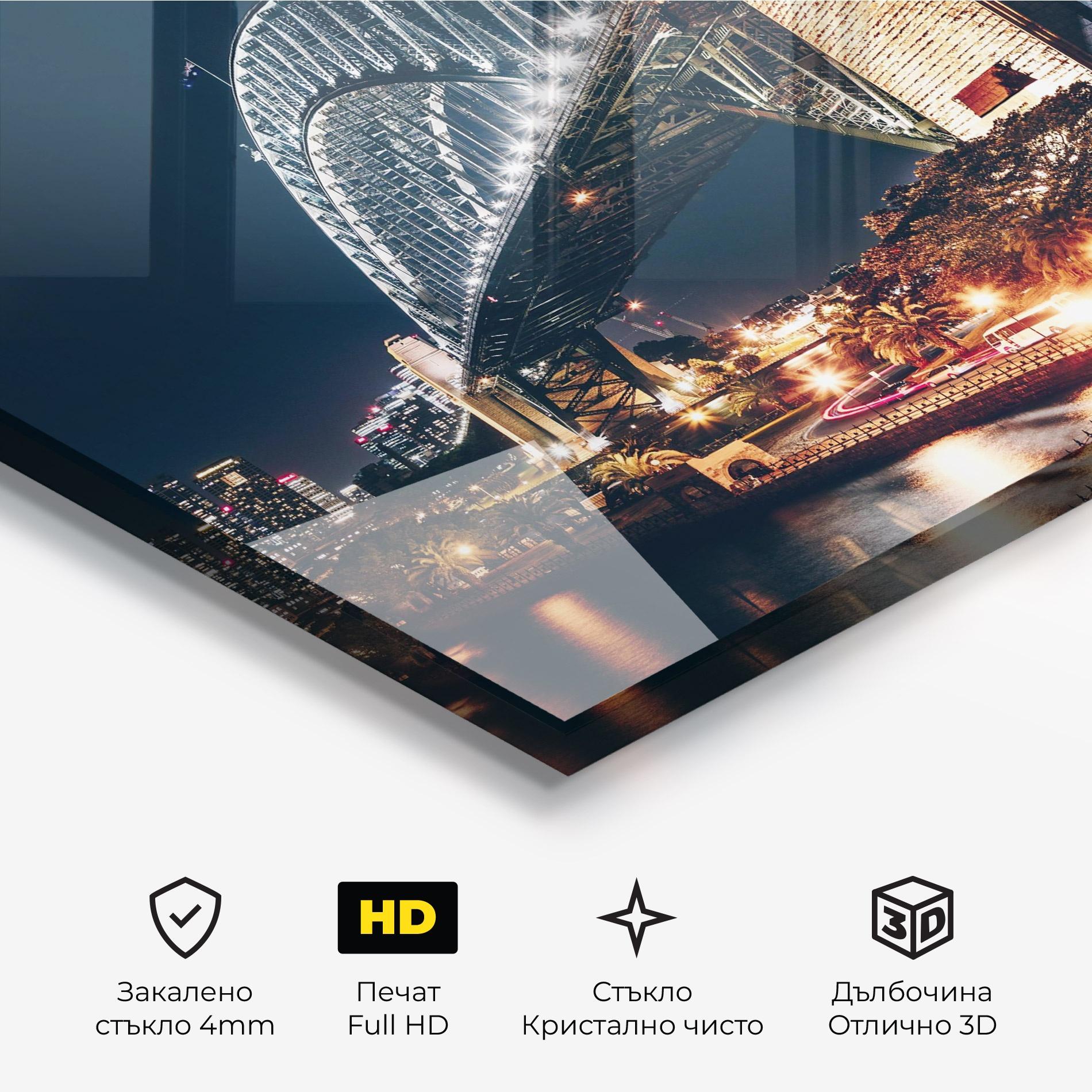 Стъклена картина Sydney Harbour Bridge mockup 3