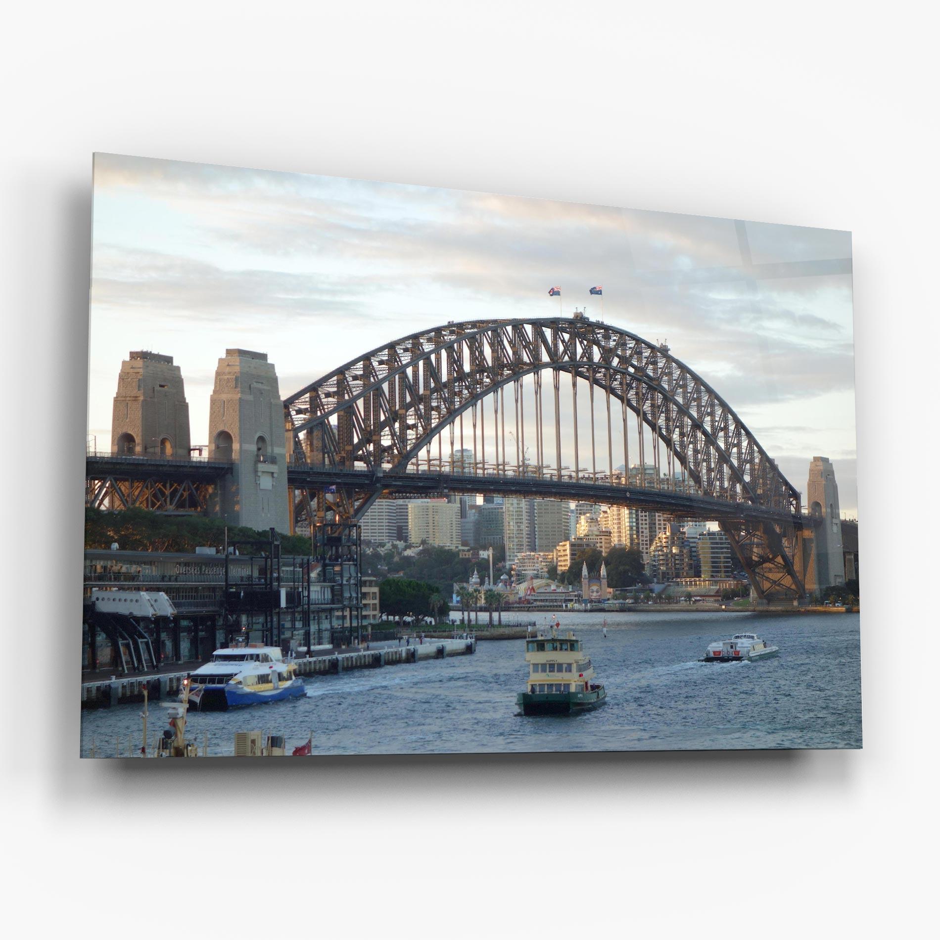 Стъклена картина Harbour Bridge View mockup 6