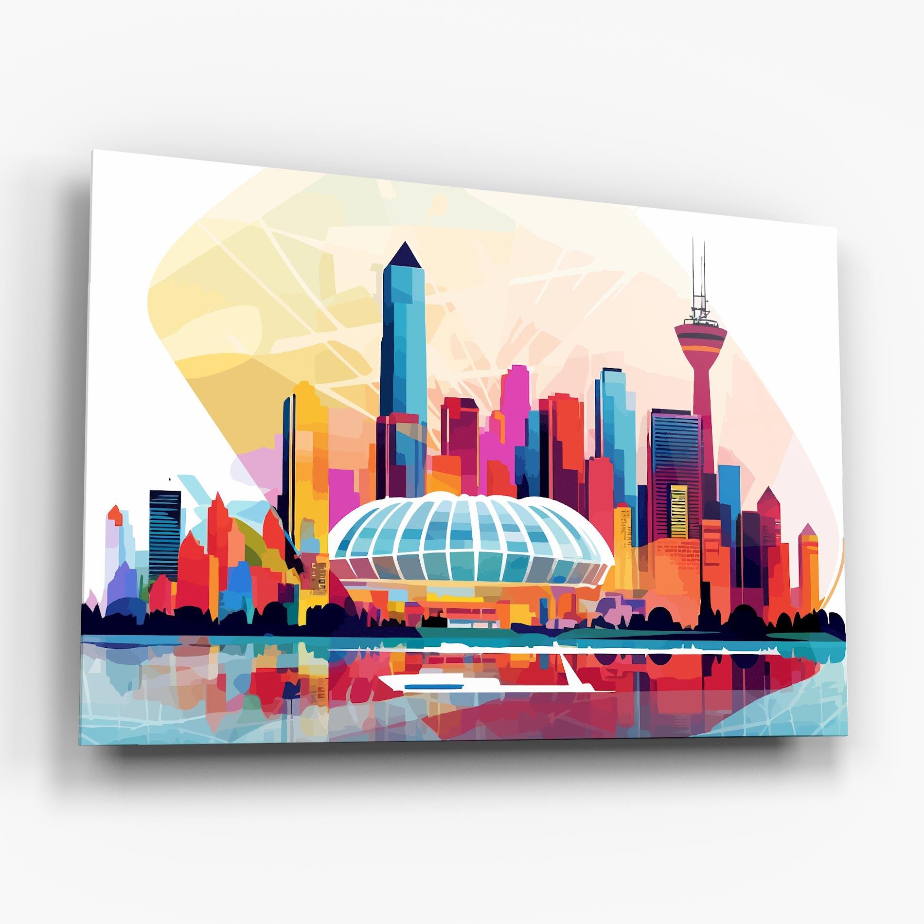 Стъклена картина Olympic Stadium Color mockup 6