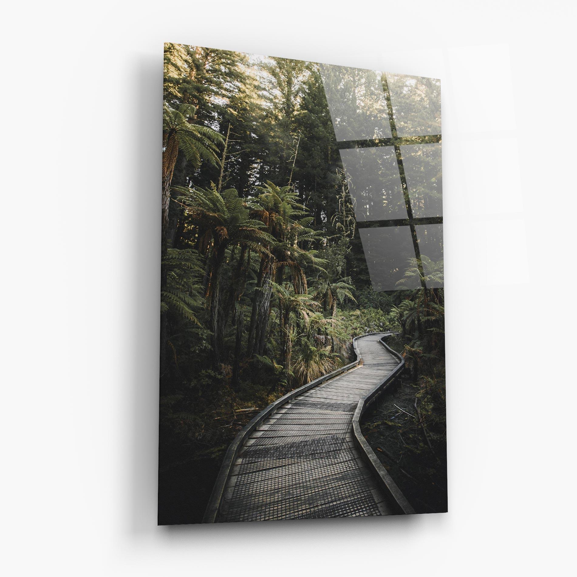 Стъклена картина Forest Path View mockup 6