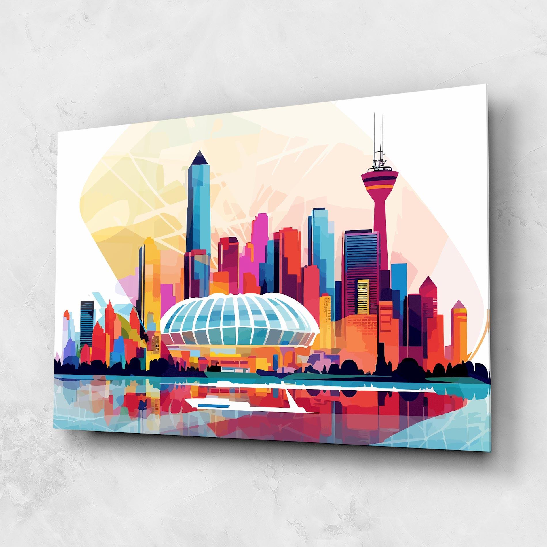 Стъклена картина Olympic Stadium Color mockup 1