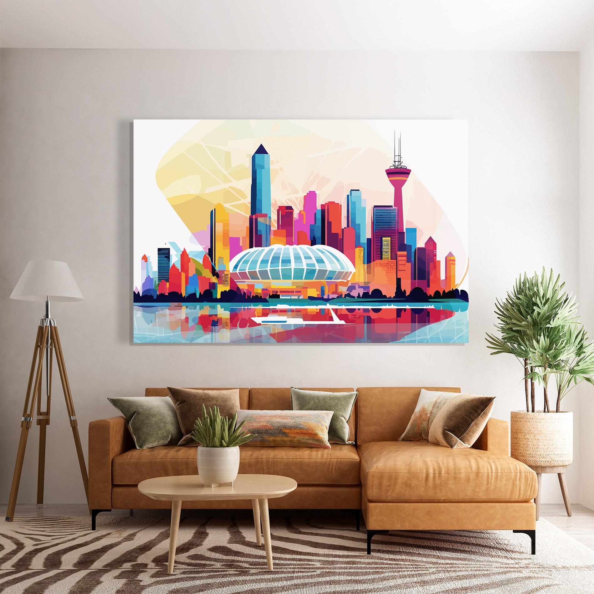 Стъклена картина Olympic Stadium Color mockup 7