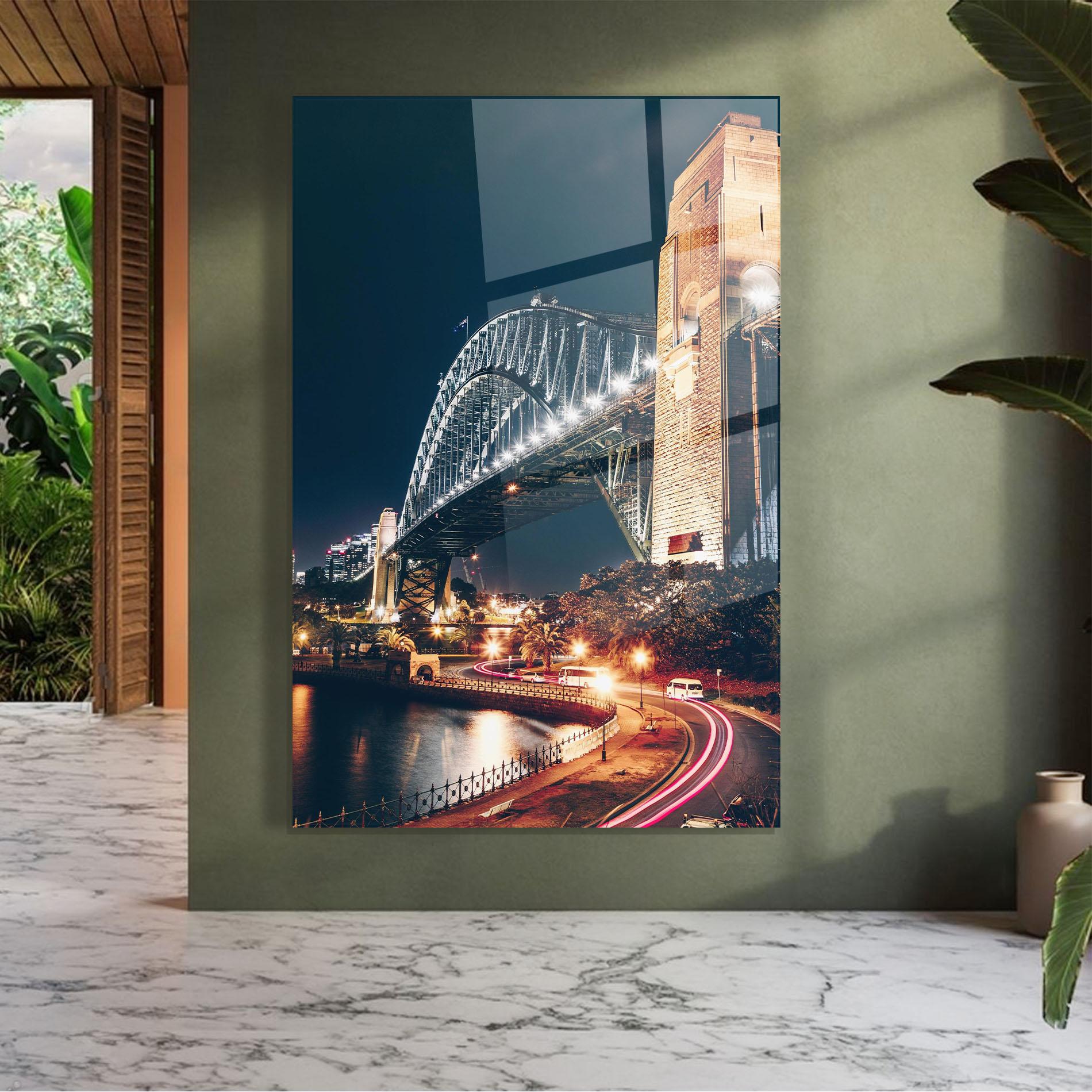 Стъклена картина Sydney Harbour Bridge mockup 7