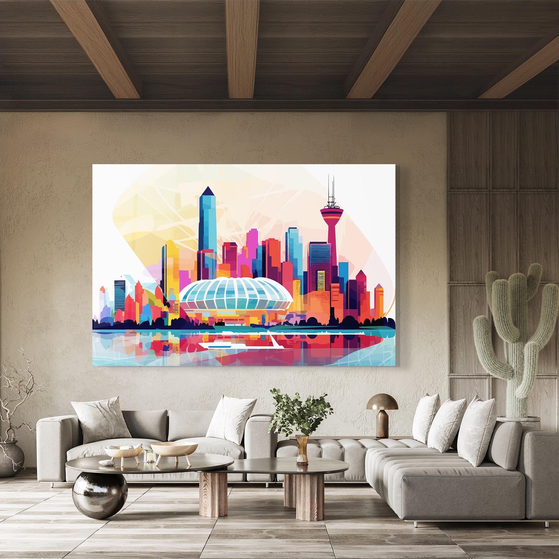 Стъклена картина Olympic Stadium Color mockup 8