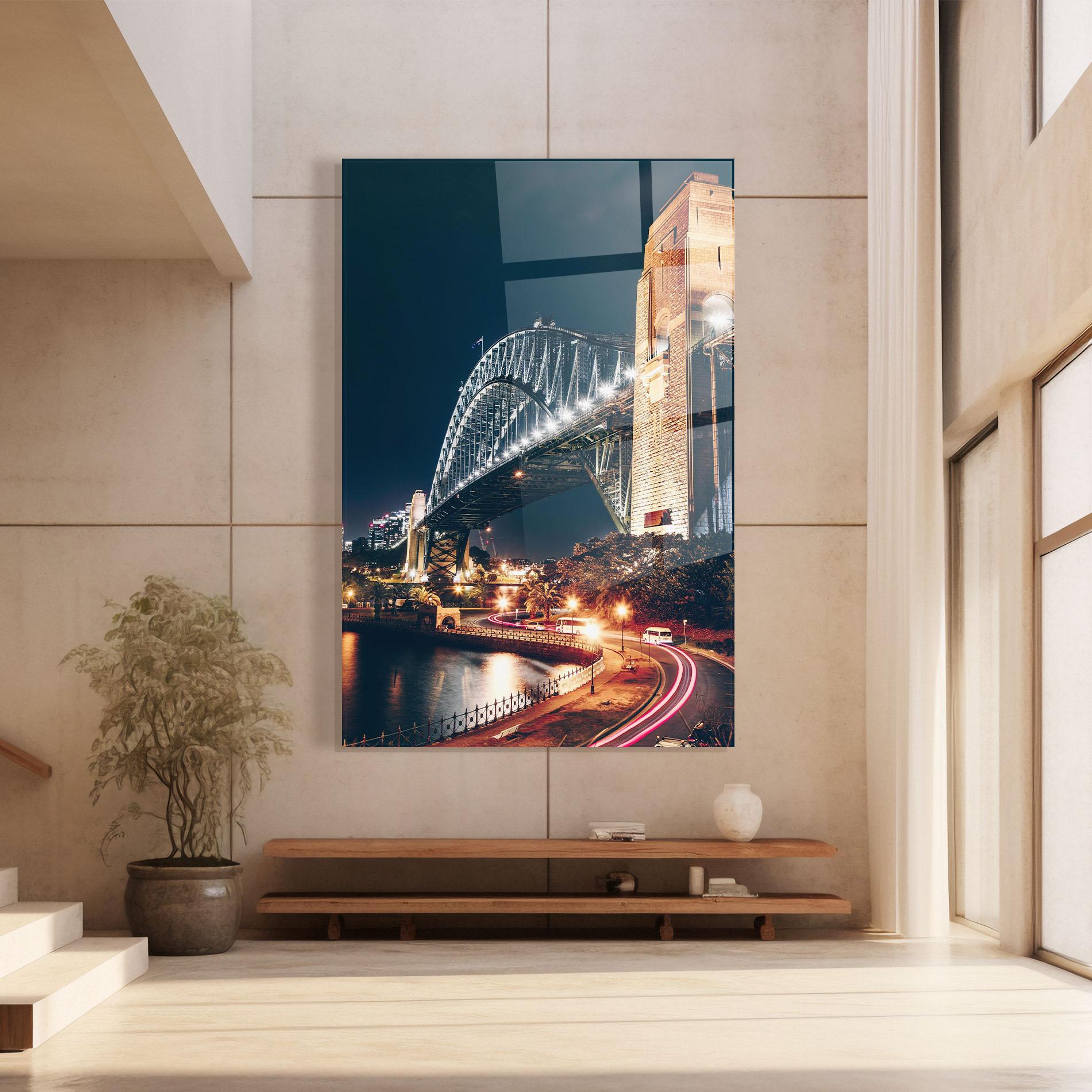Стъклена картина Sydney Harbour Bridge mockup 8