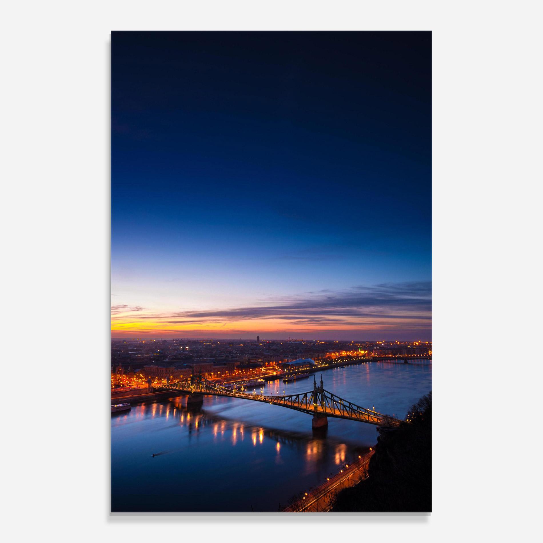 Стъклена картина Budapest Sunset mockup 0