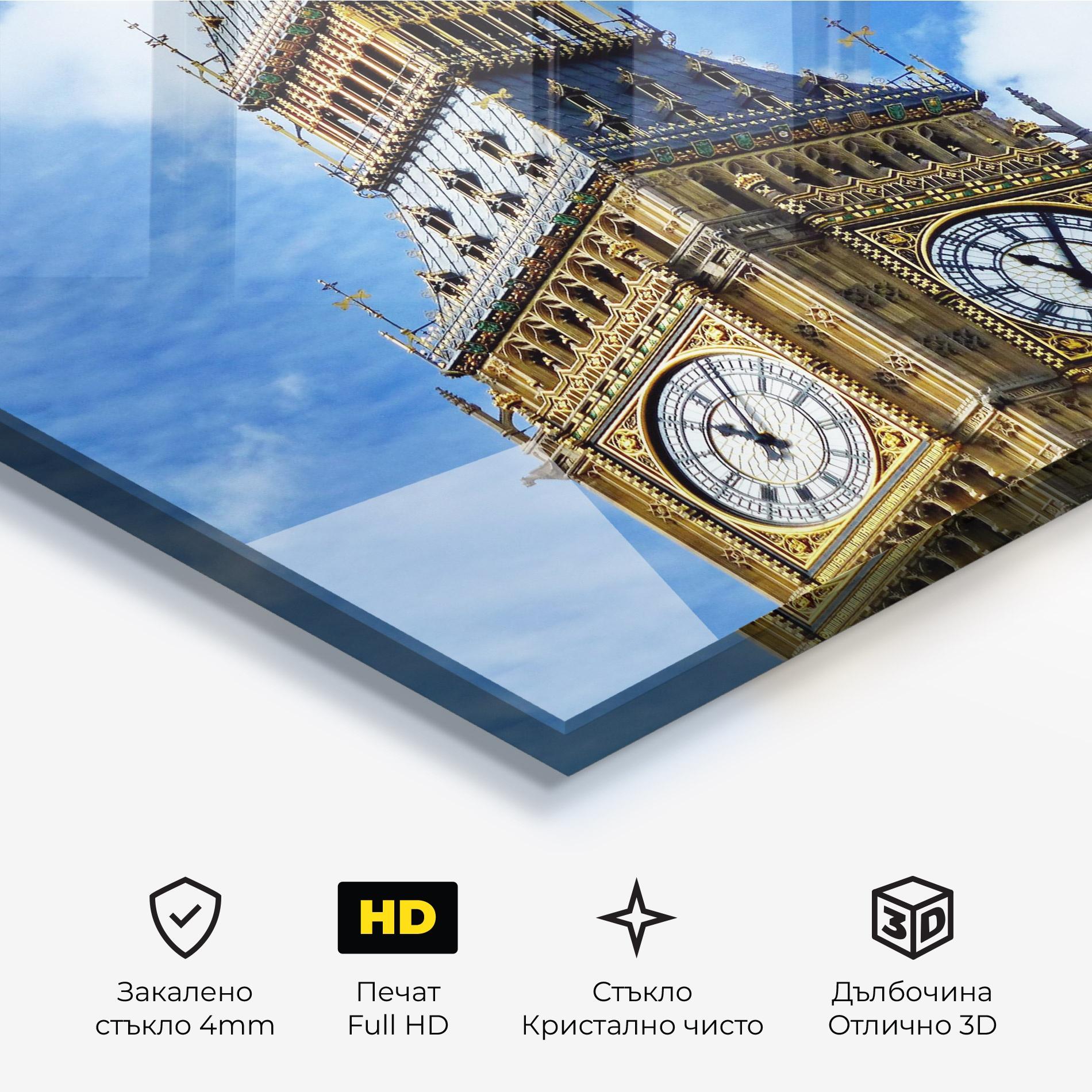 Стъклена картина Big Ben mockup 3