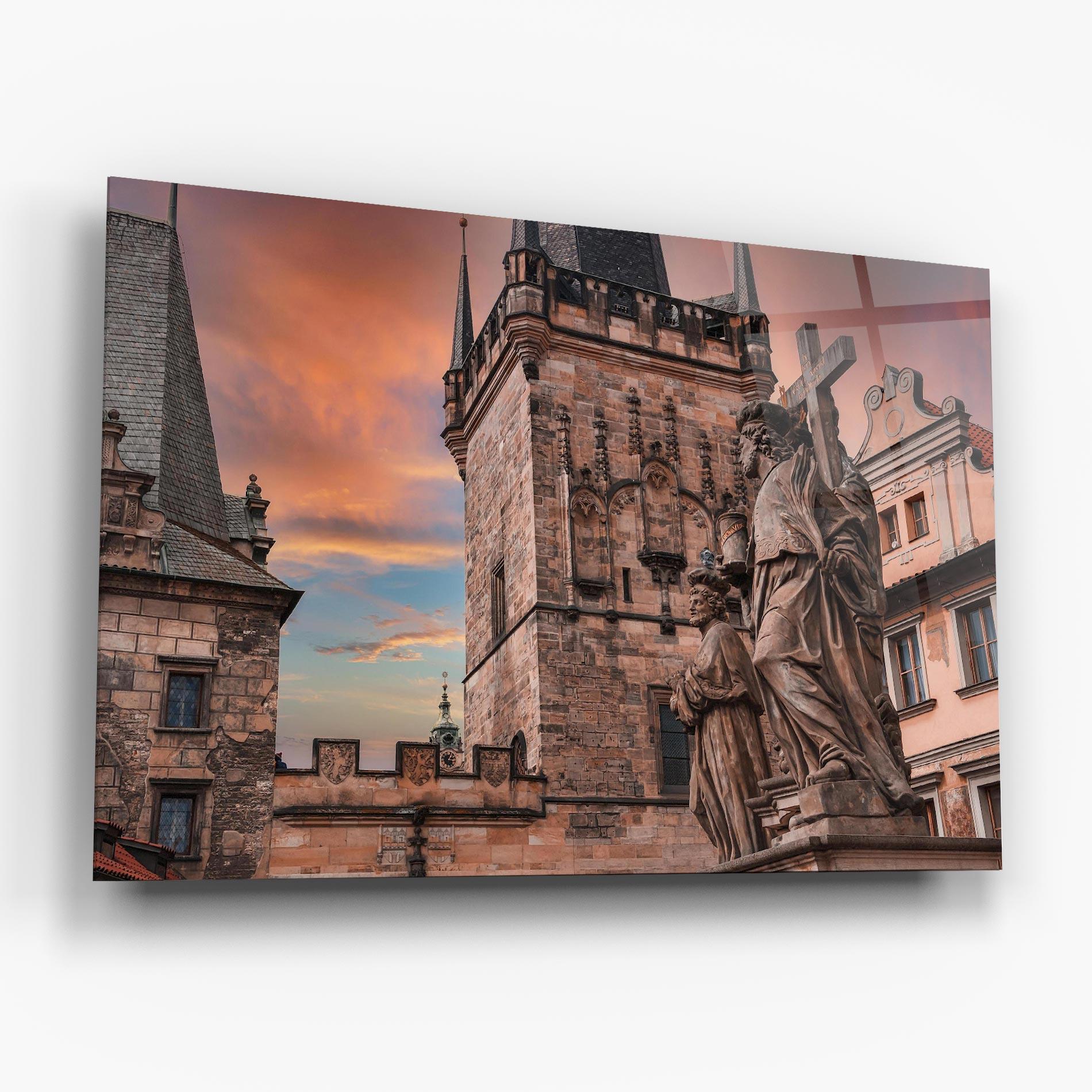 Стъклена картина Charles Bridge mockup 6