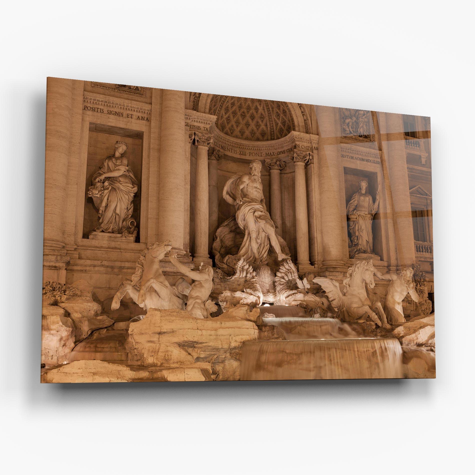 Стъклена картина Fontana Di Trevi mockup 6
