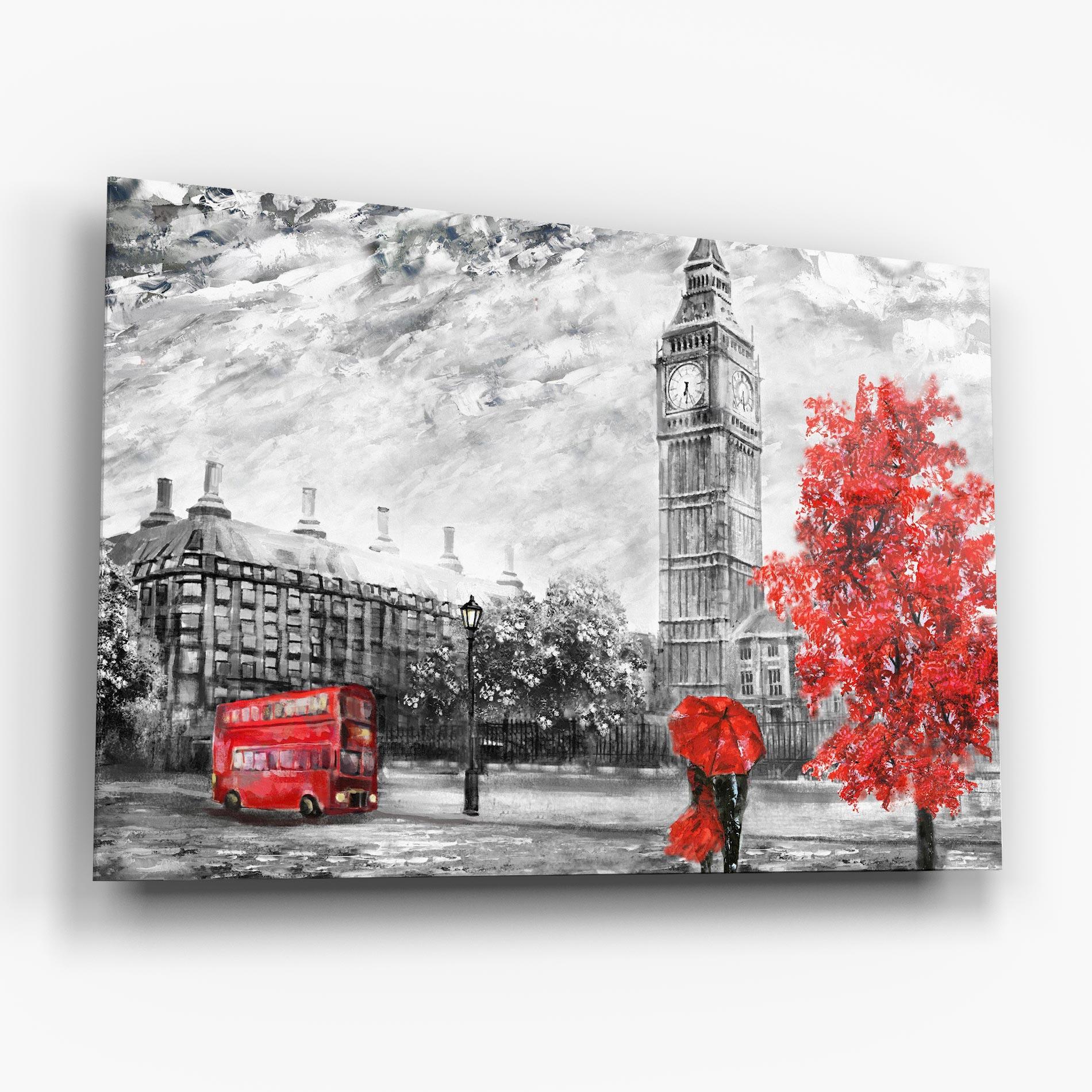 Стъклена картина Rainy London mockup 6