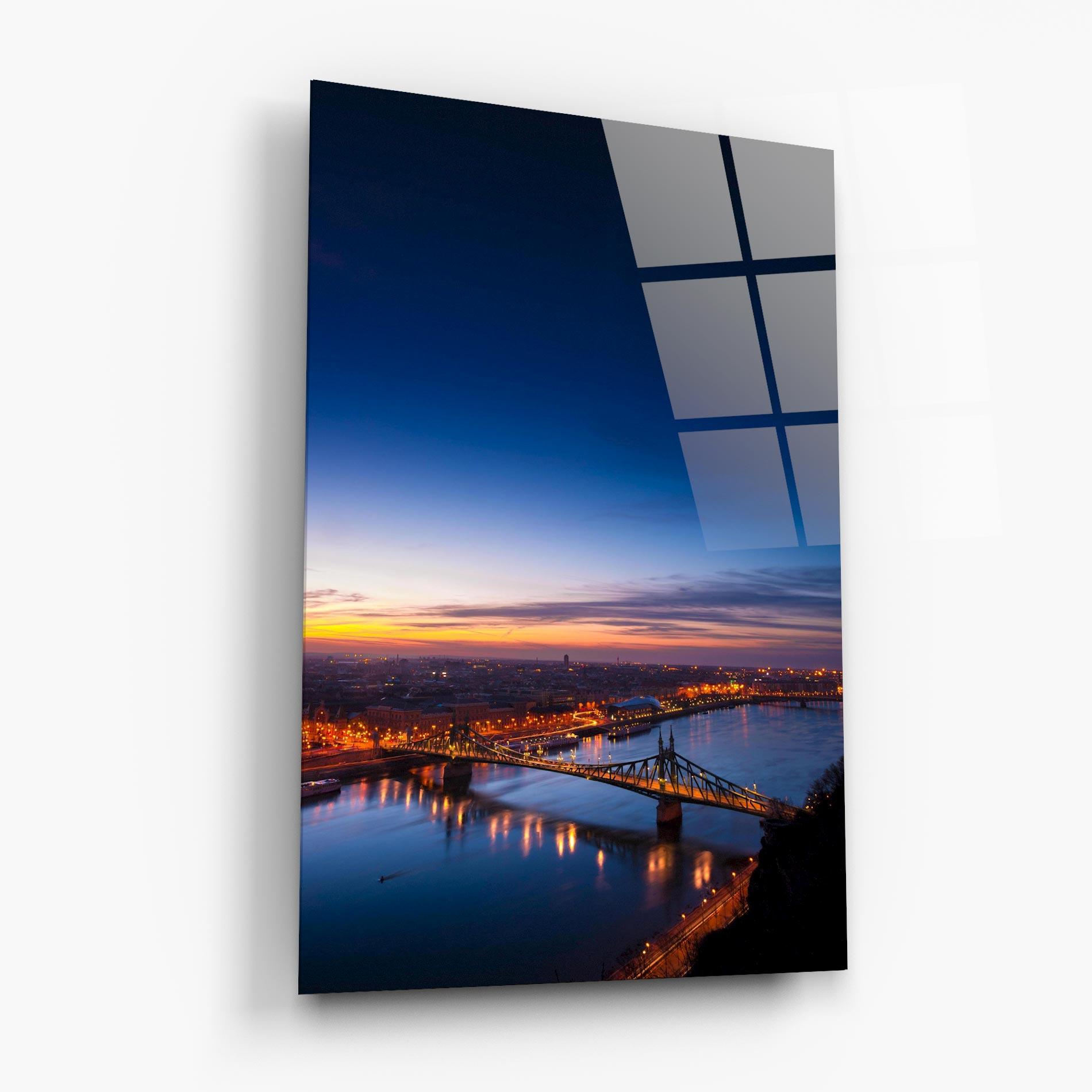 Стъклена картина Budapest Sunset mockup 6