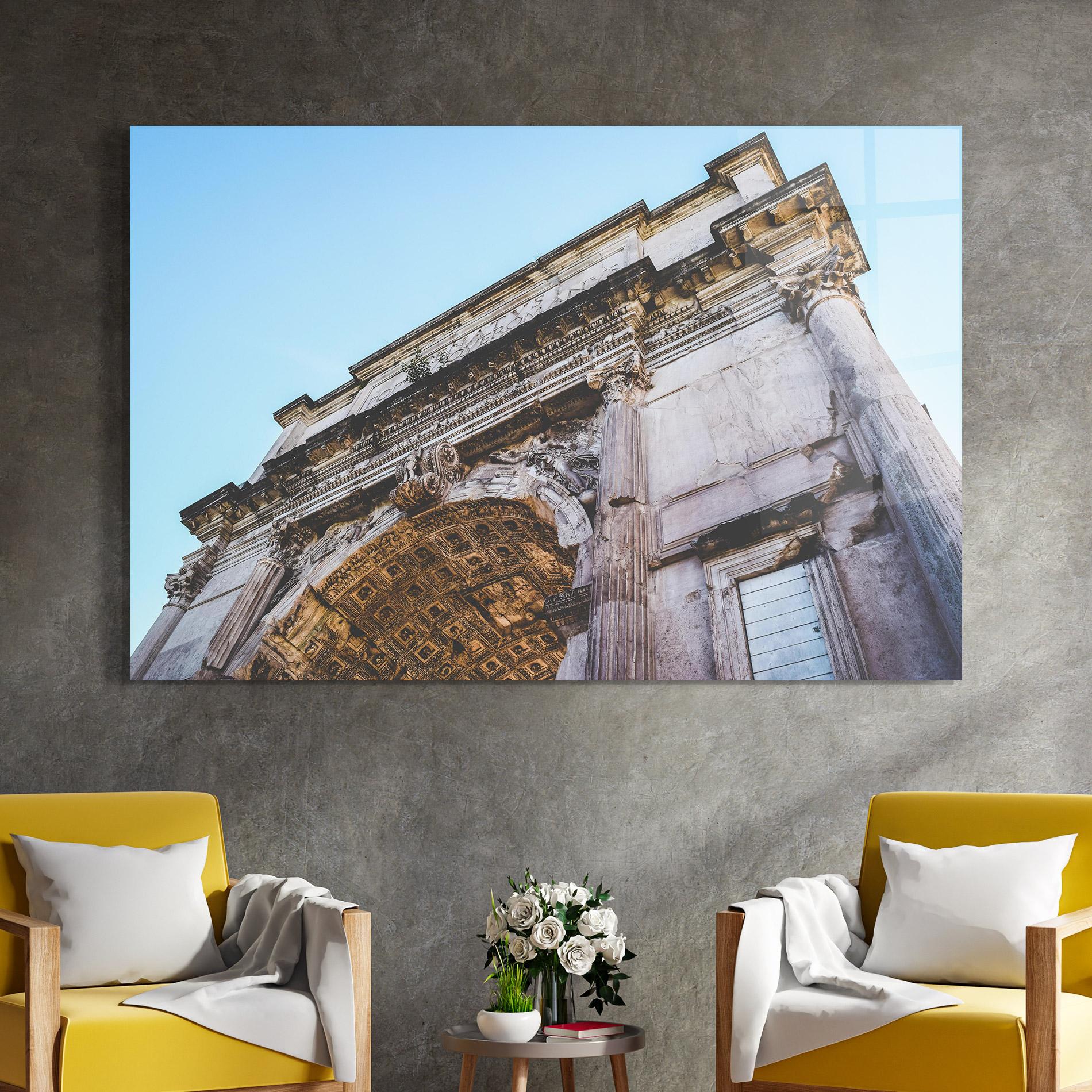 Стъклена картина Arch Of Titus mockup 4
