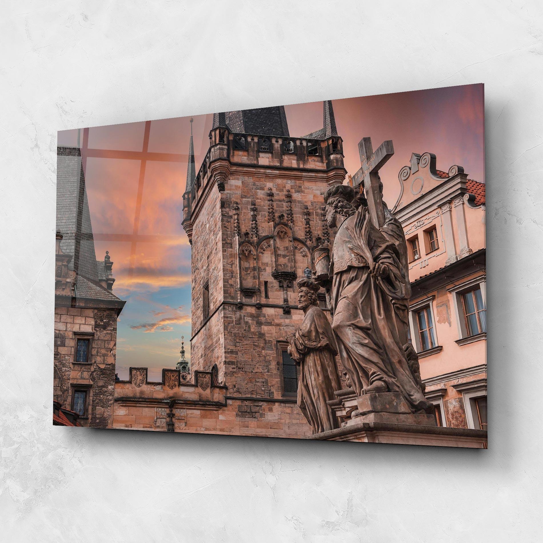 Стъклена картина Charles Bridge mockup 1