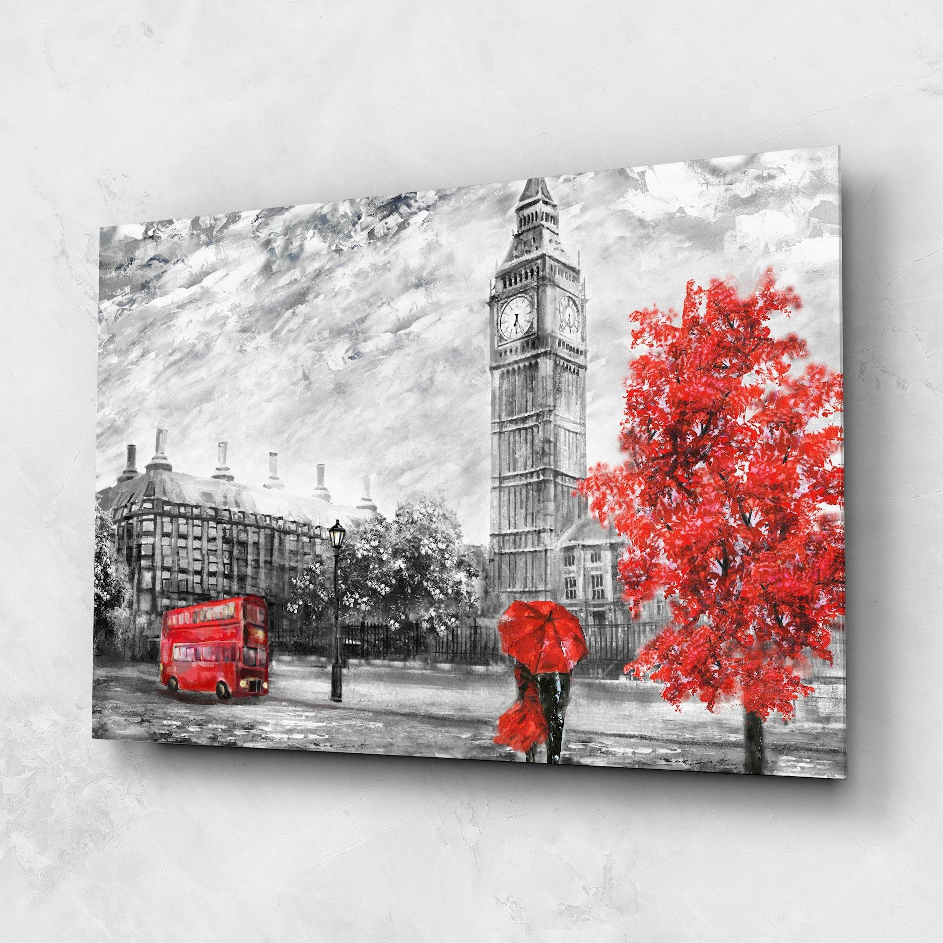 Стъклена картина Rainy London mockup 1