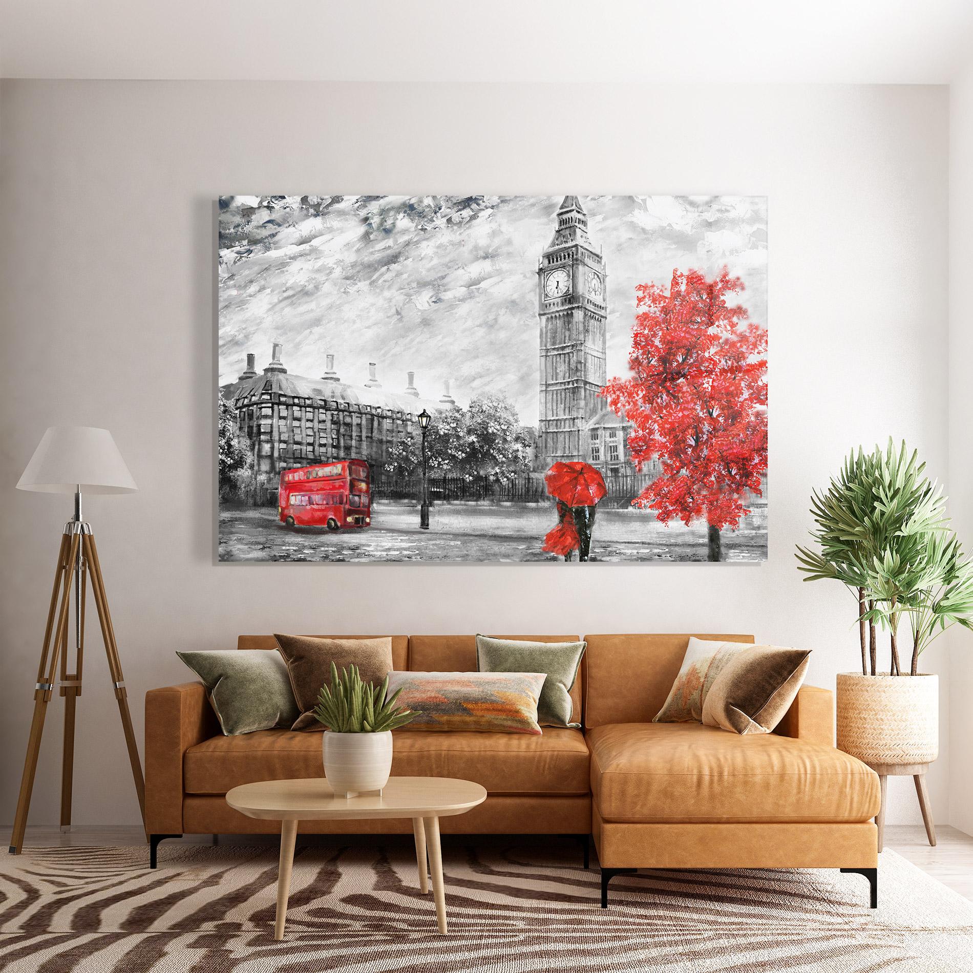 Стъклена картина Rainy London mockup 7