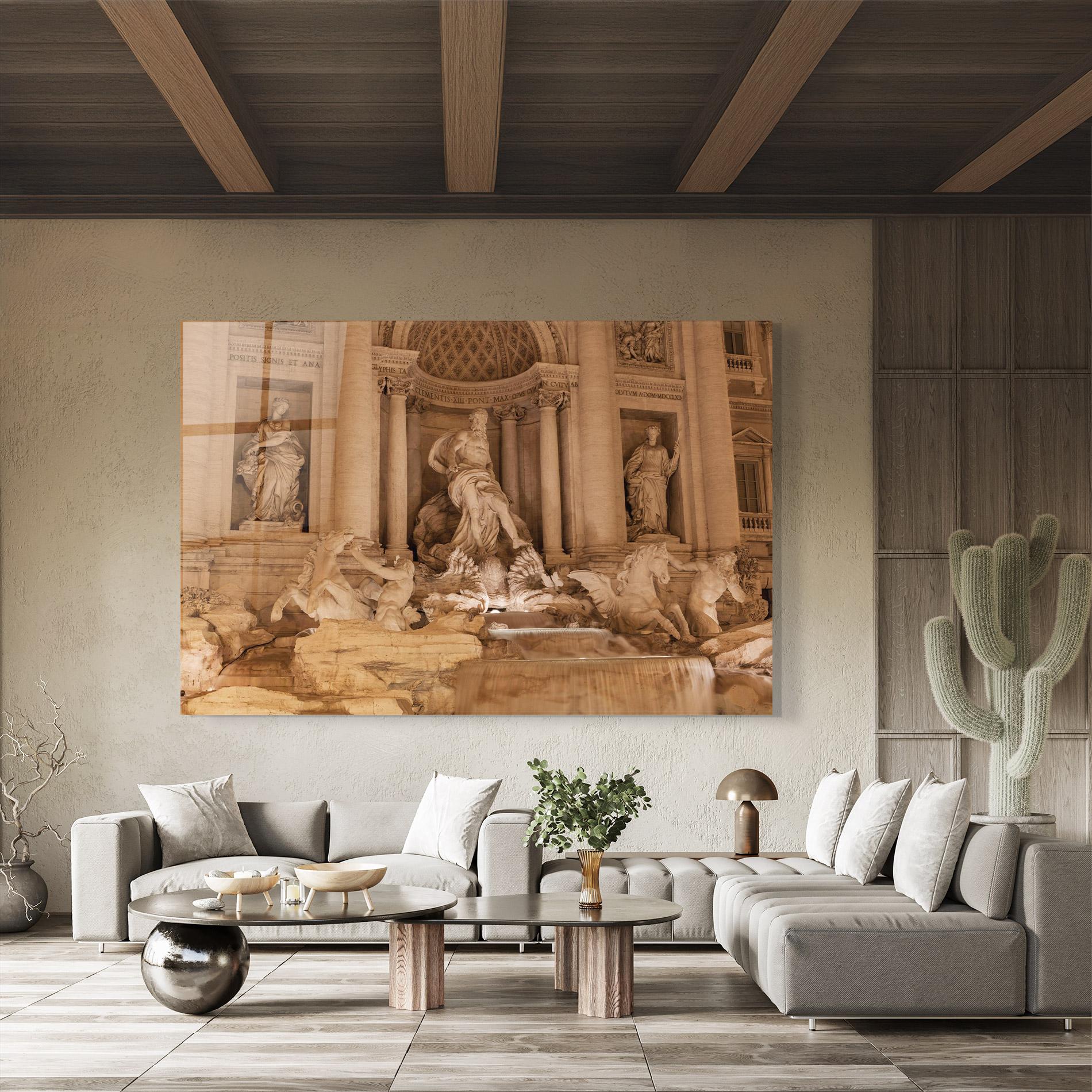 Стъклена картина Fontana Di Trevi mockup 8