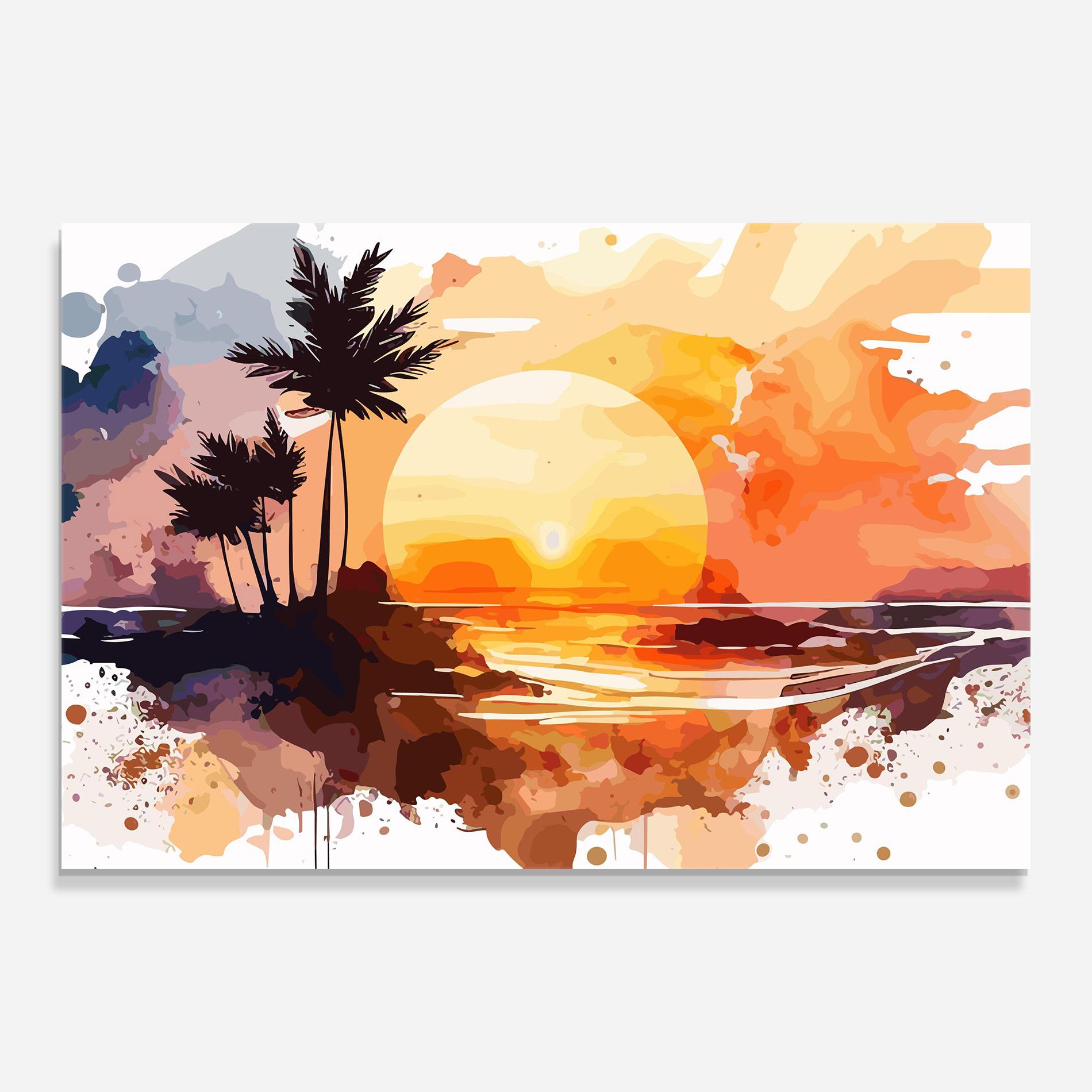 Стъклена картина Beautiful Sunrise mockup 0
