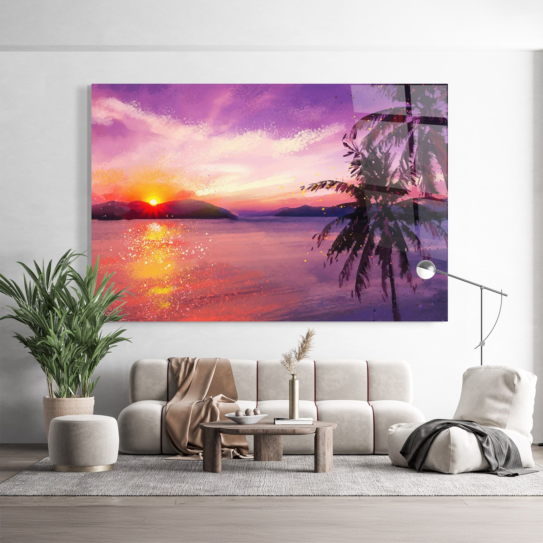 Purple Sunrise Art mockup 9