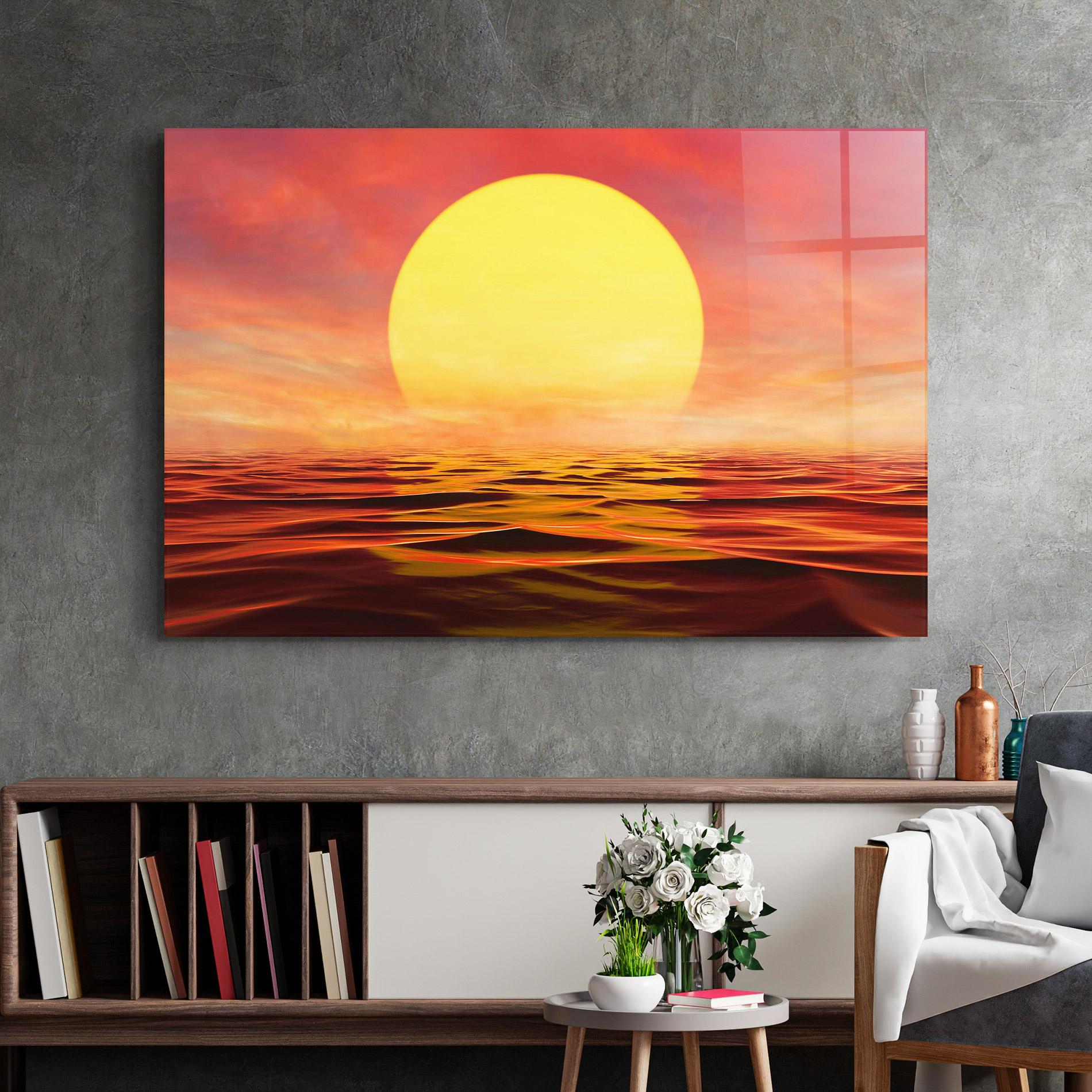 Стъклена картина Clouds Reflection Sky mockup 2