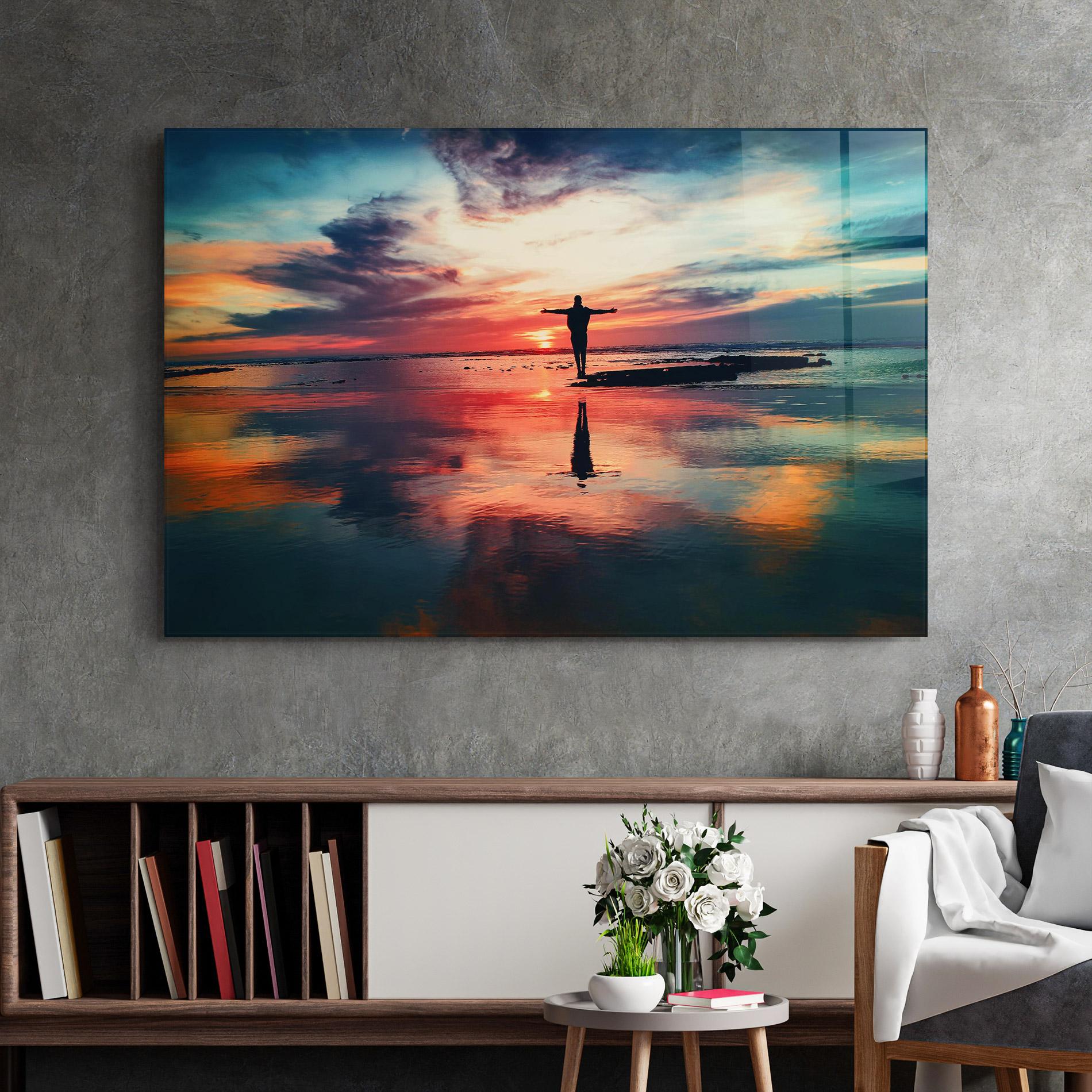 Стъклена картина Freedom Feeling mockup 2