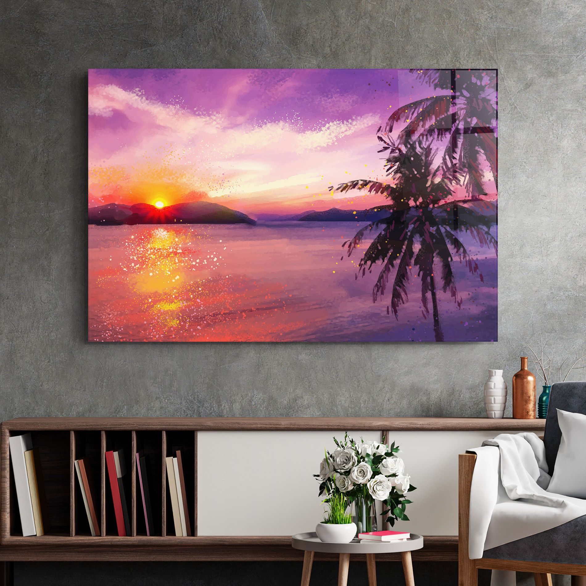 Purple Sunrise Art mockup 2