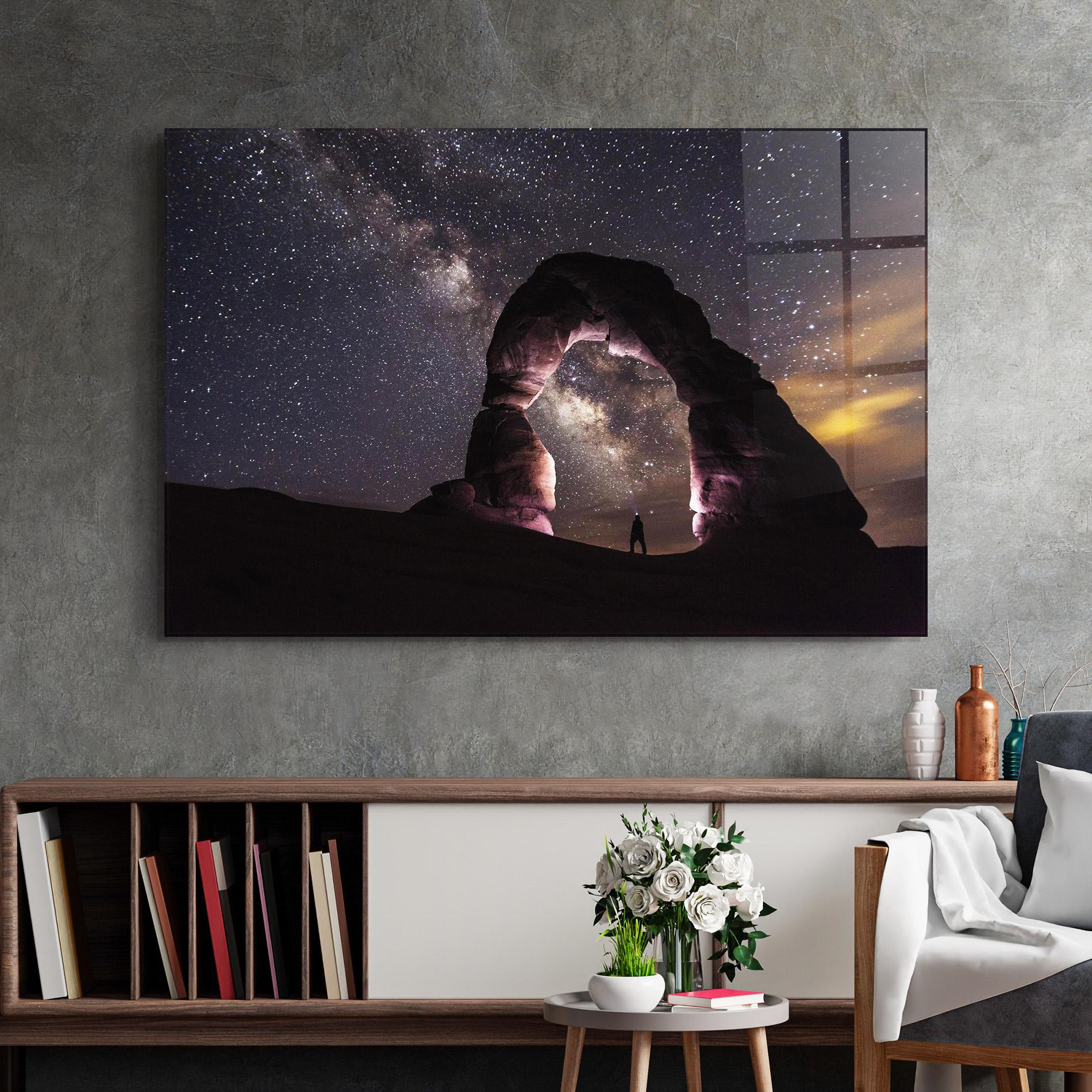 Стъклена картина Stars Landscape mockup 2