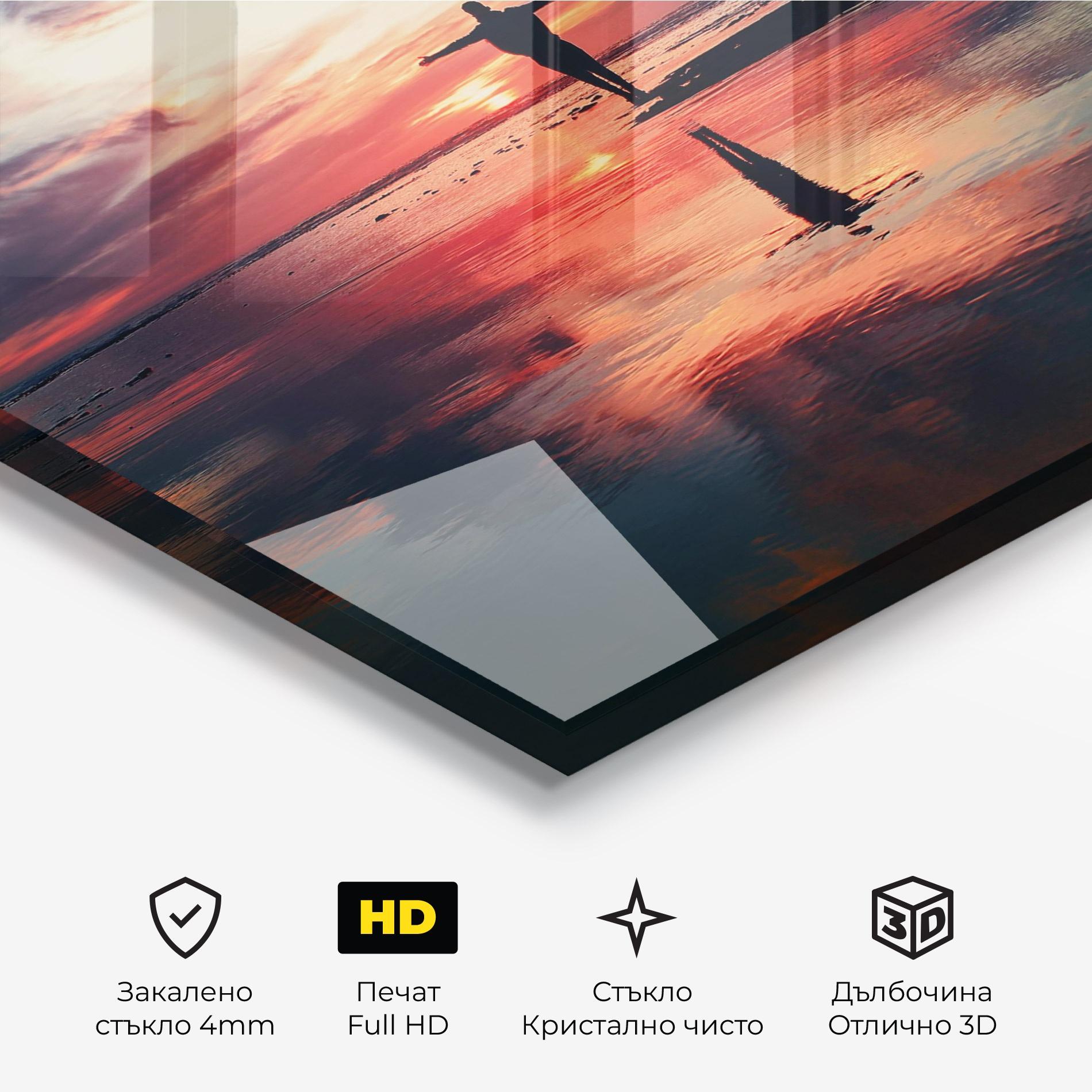 Стъклена картина Freedom Feeling mockup 3