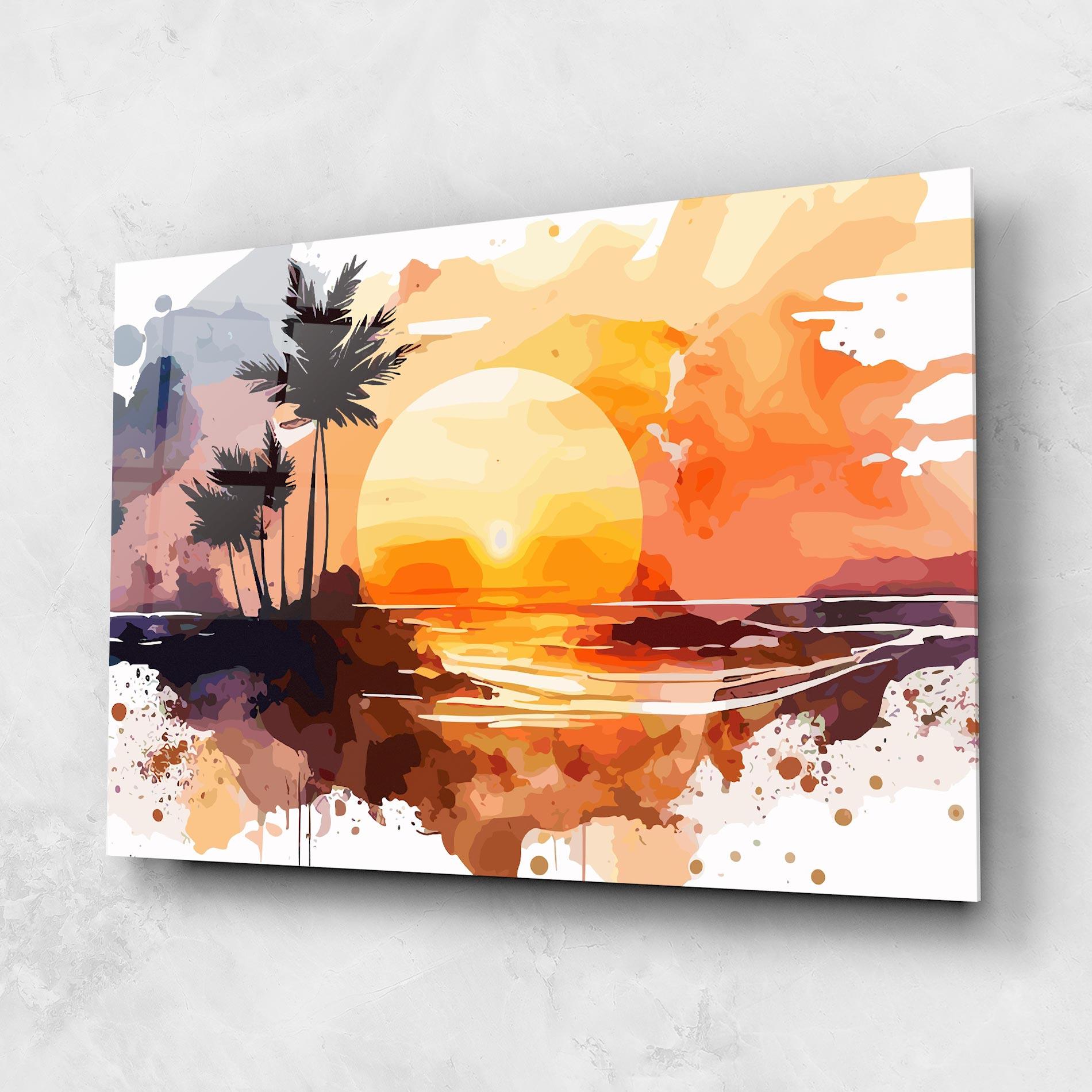 Стъклена картина Beautiful Sunrise mockup 1