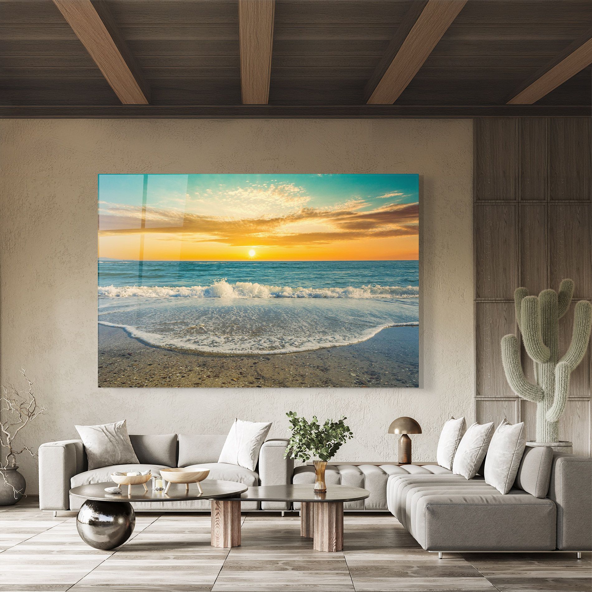 Beach Dramatic Sunset mockup 8
