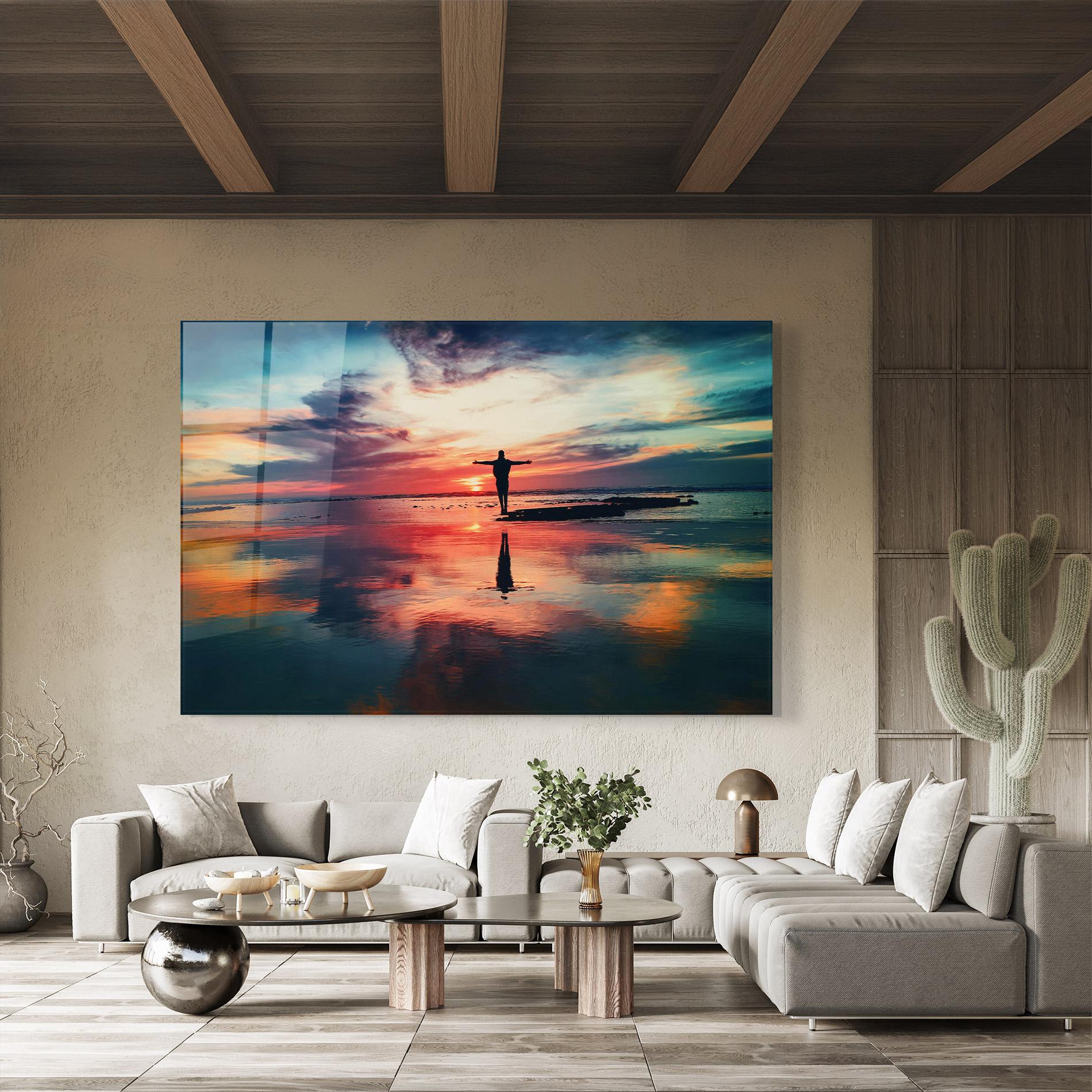 Стъклена картина Freedom Feeling mockup 8