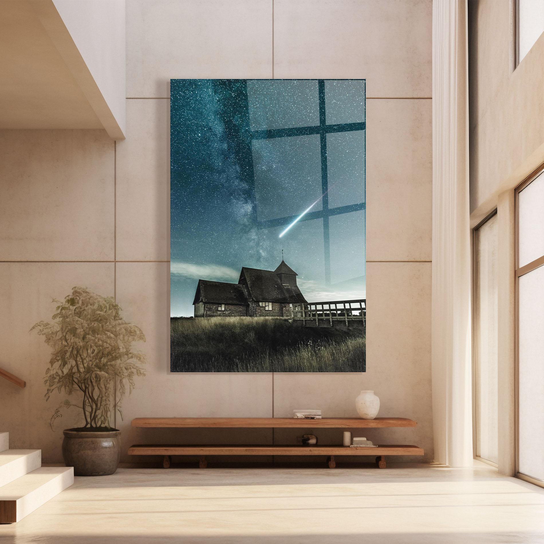 Стъклена картина Falling Star mockup 8