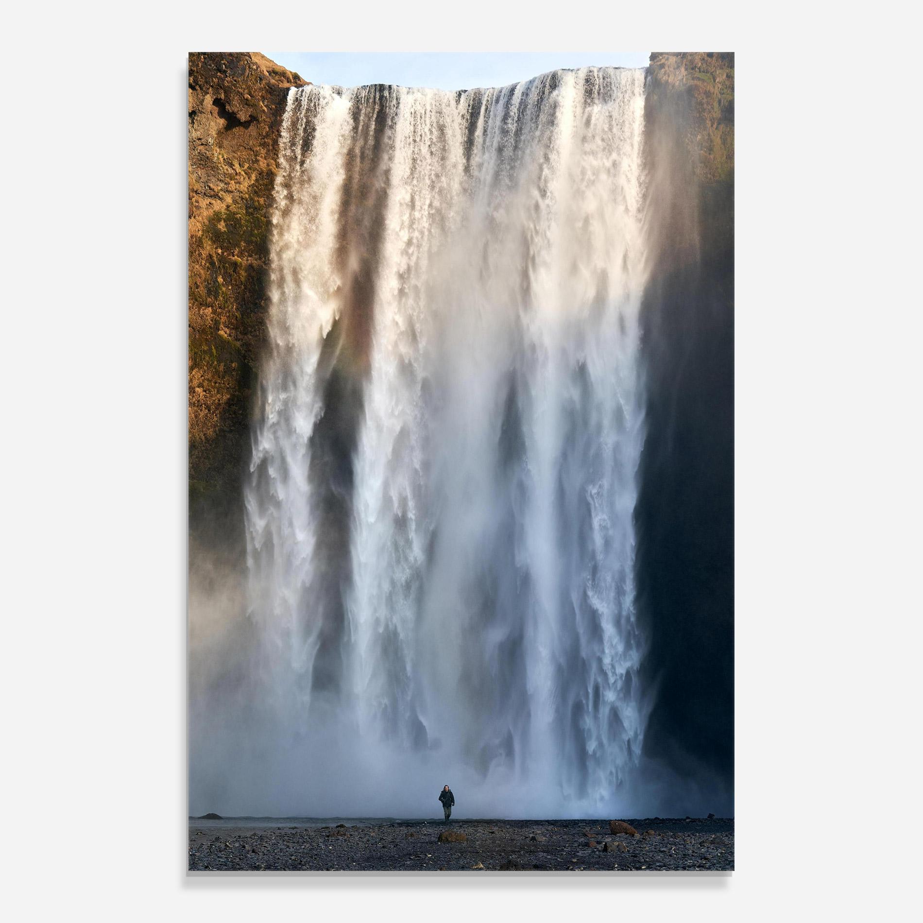 Стъклена картина Small Man Waterfall mockup 0