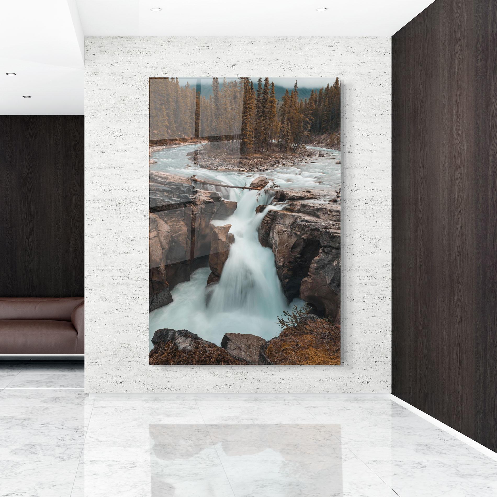 Стъклена картина Orange Trees Waterfall mockup 9