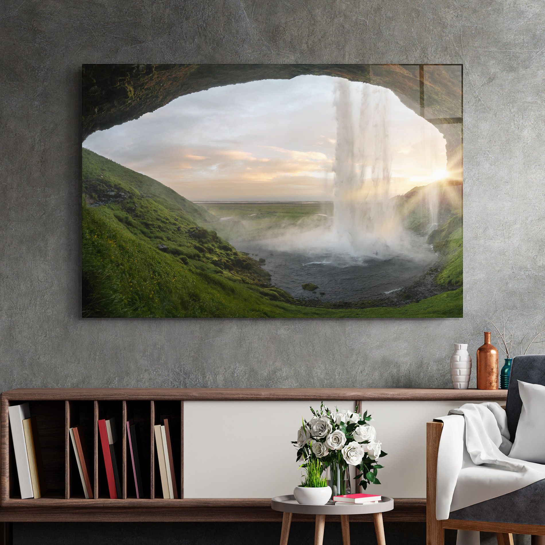 Cave Waterfall mockup 2