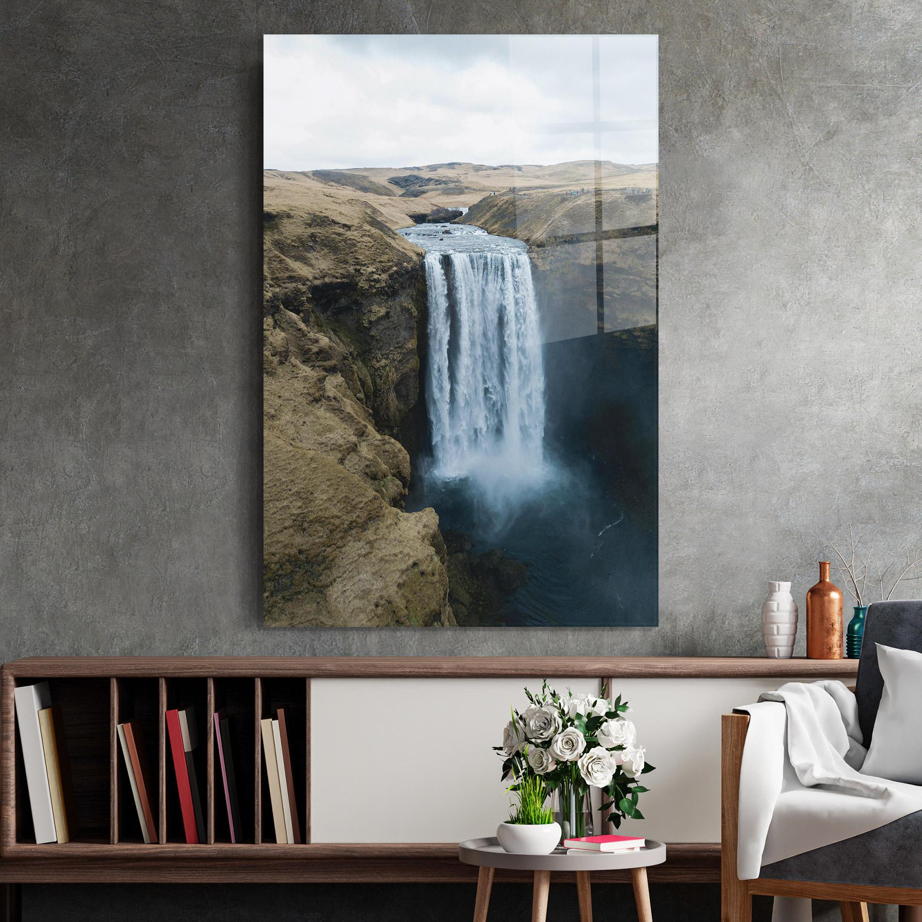 Стъклена картина Desert Vibe Waterfall mockup 2