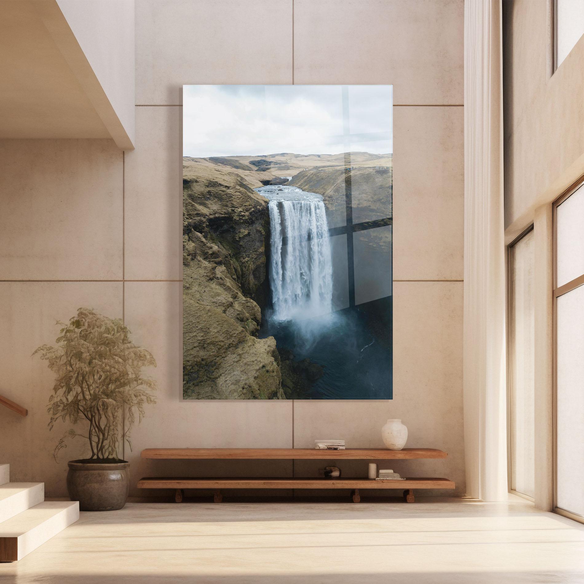 Стъклена картина Desert Vibe Waterfall mockup 8