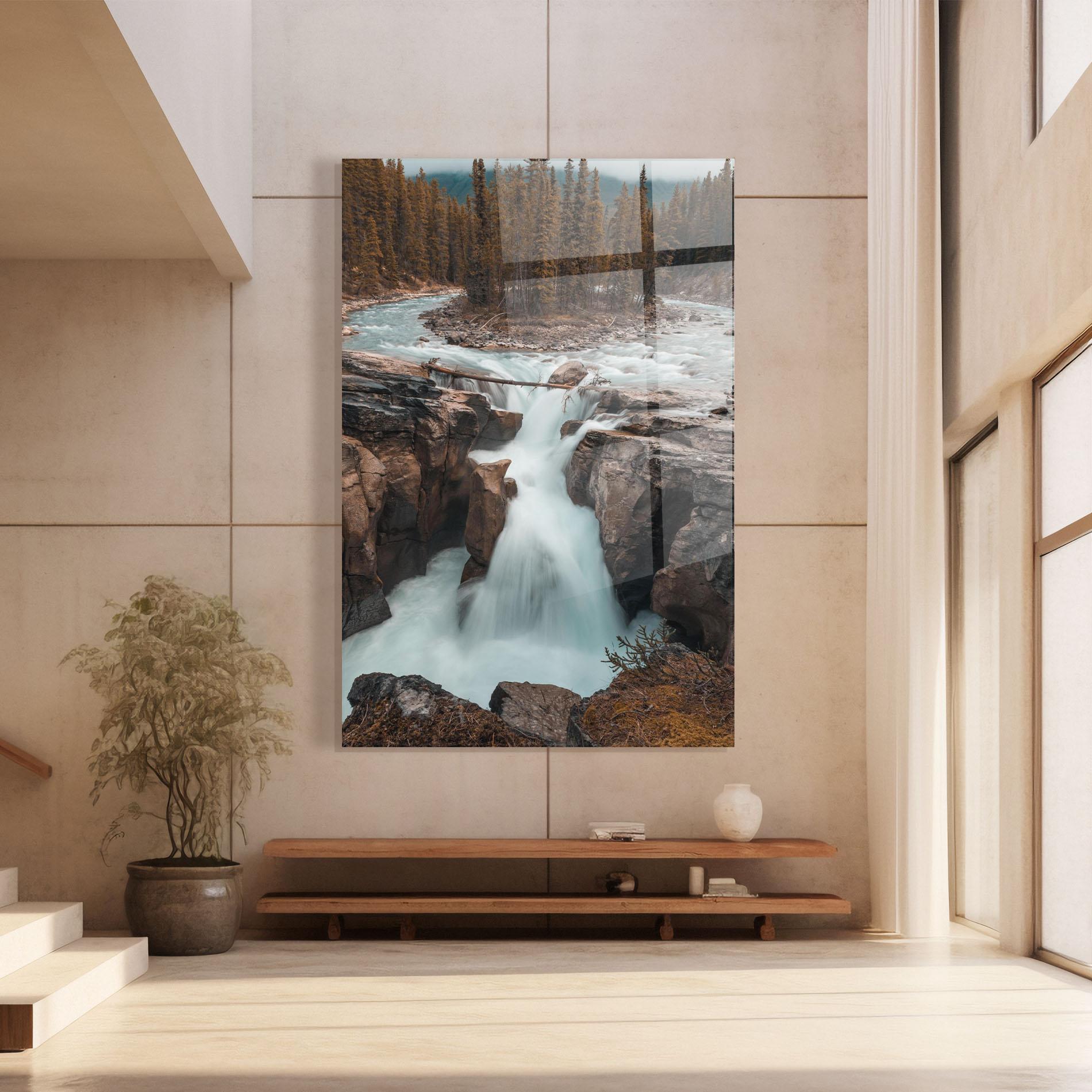 Стъклена картина Orange Trees Waterfall mockup 8