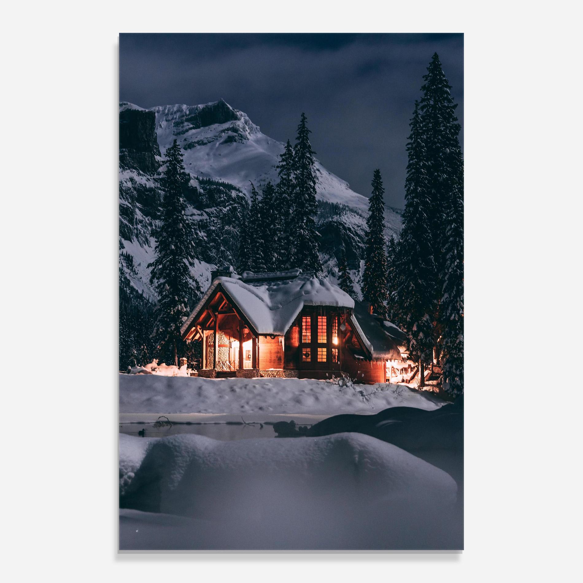 Стъклена картина Winter House mockup 0