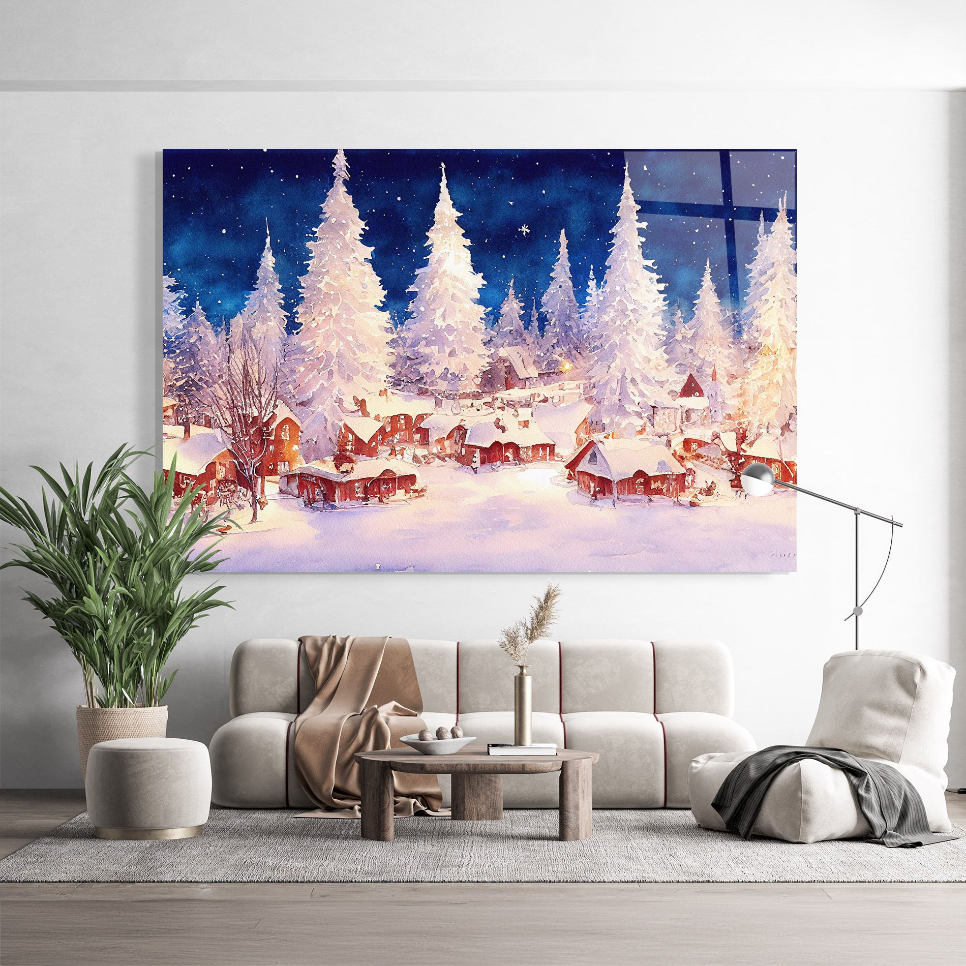 Snow Falling Painting mockup 9