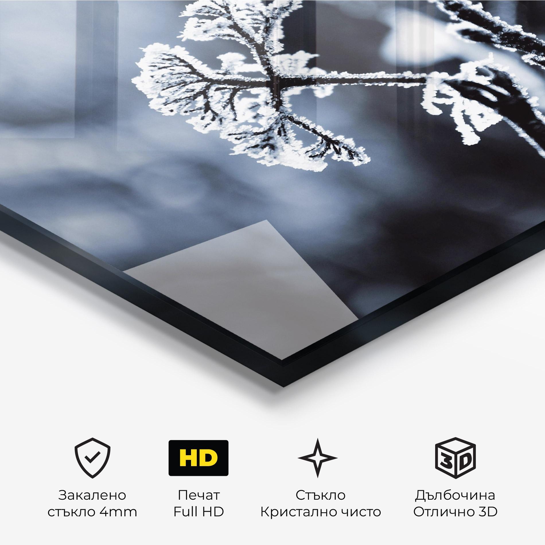 Стъклена картина Winter Plant mockup 3