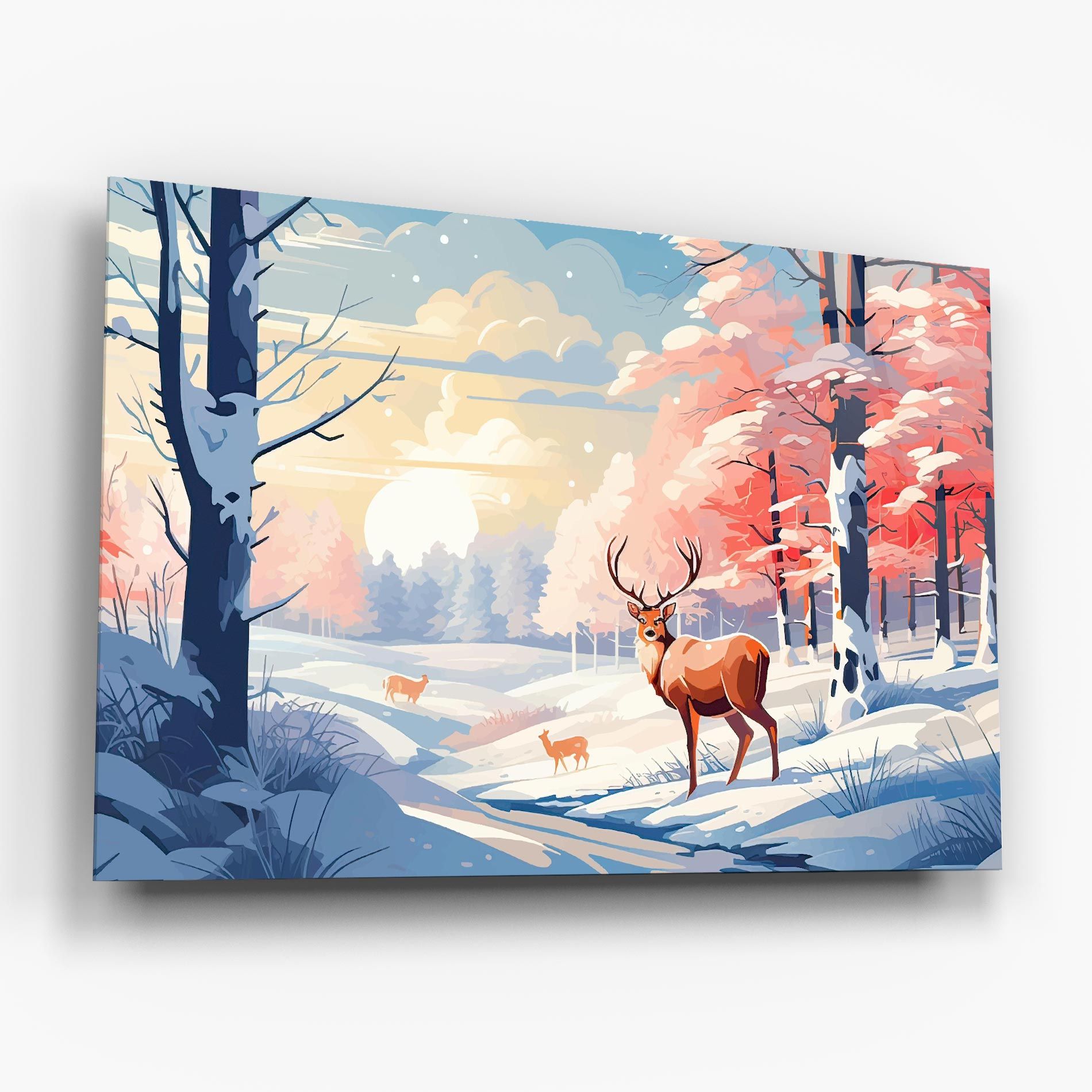 Winter Deer Art mockup 6