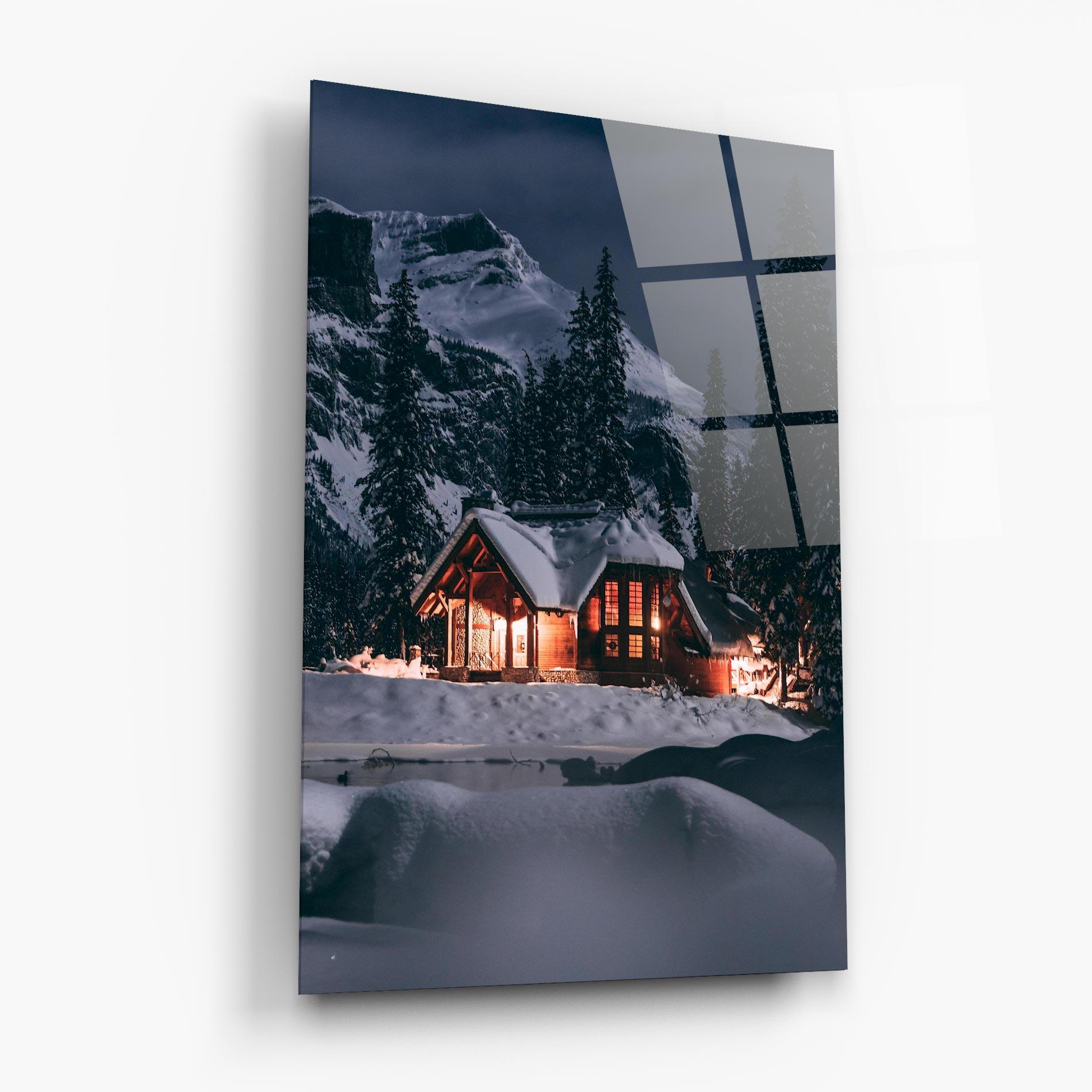 Стъклена картина Winter House mockup 6