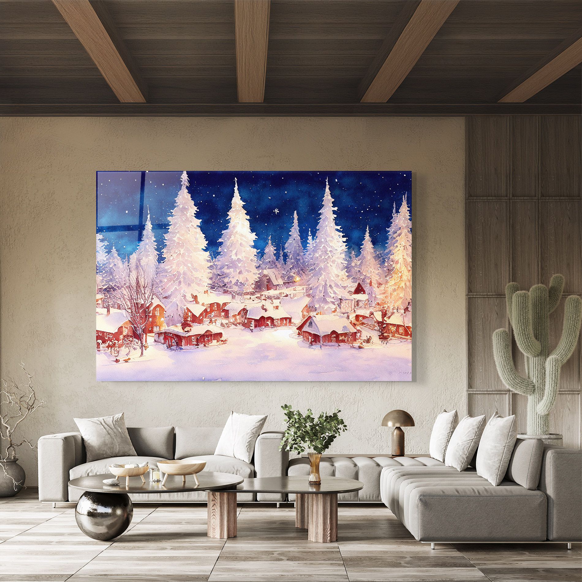 Snow Falling Painting mockup 8