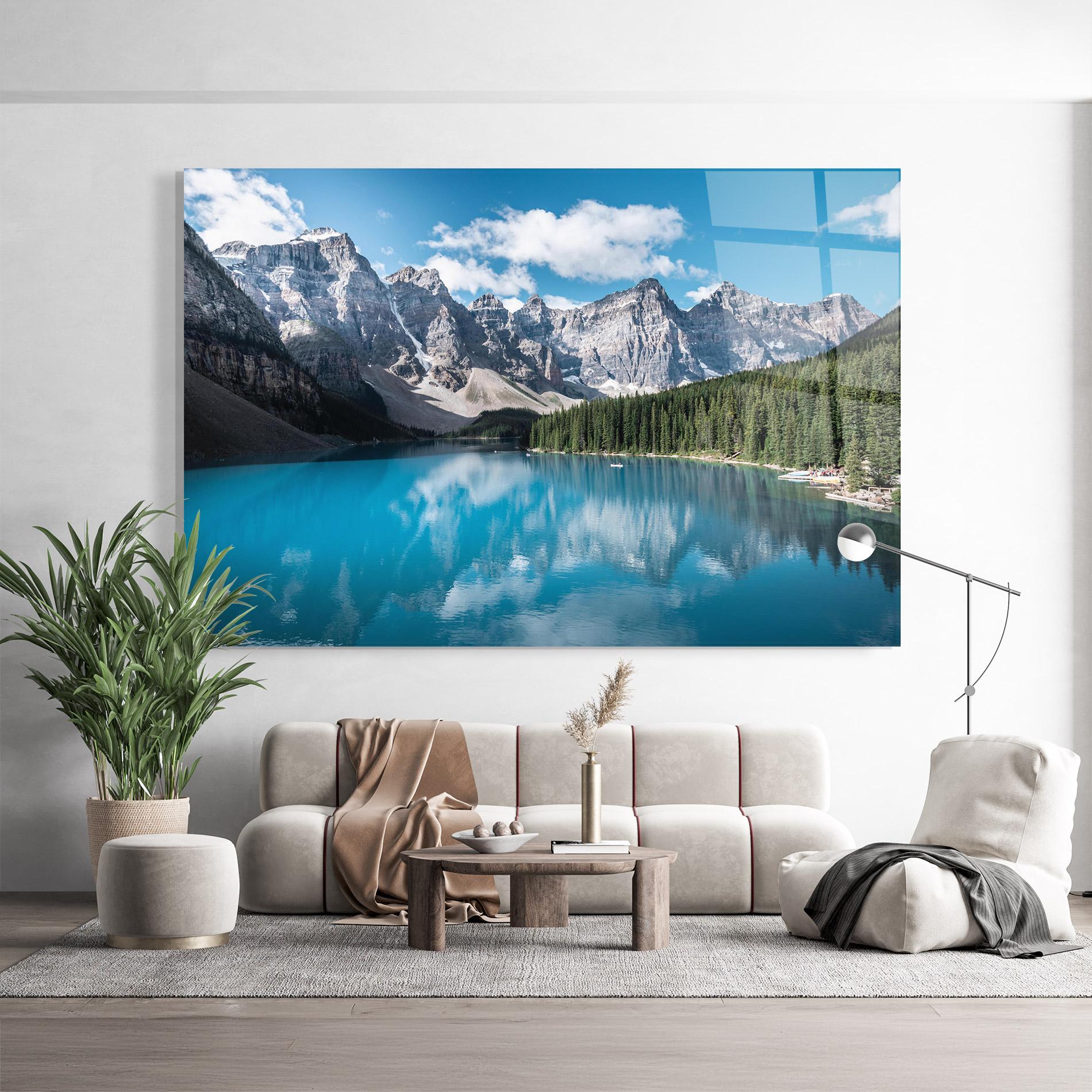 Стъклена картина Beautiful Lake Canada mockup 9