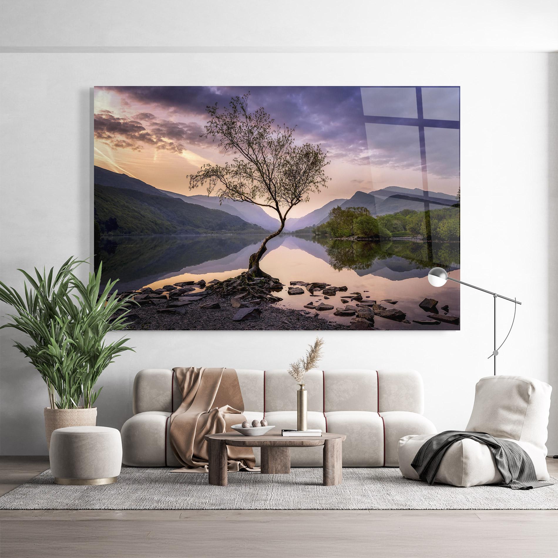 Стъклена картина Lone Tree mockup 9