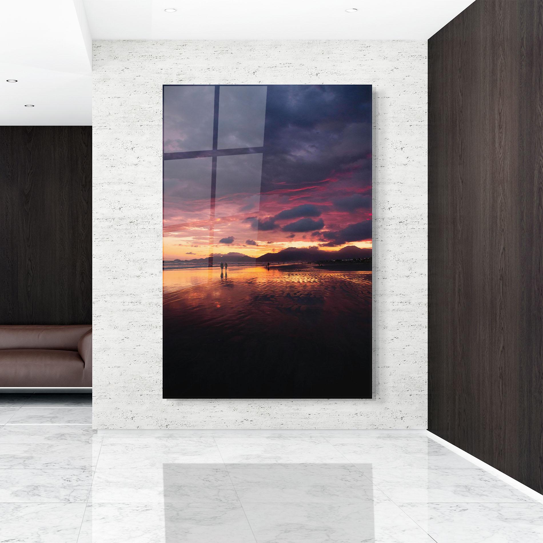 Стъклена картина Beach At Sunset mockup 9