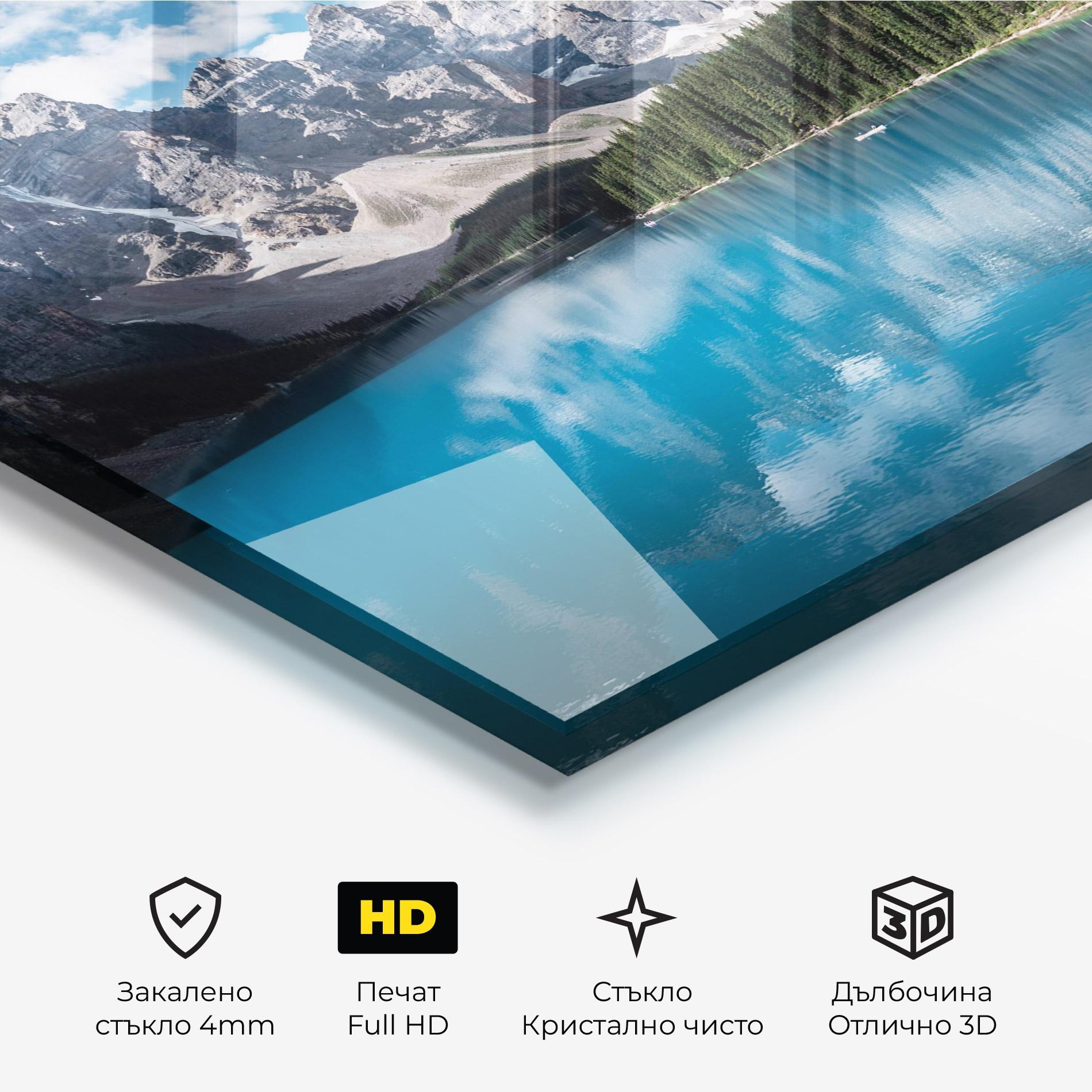 Стъклена картина Beautiful Lake Canada mockup 3