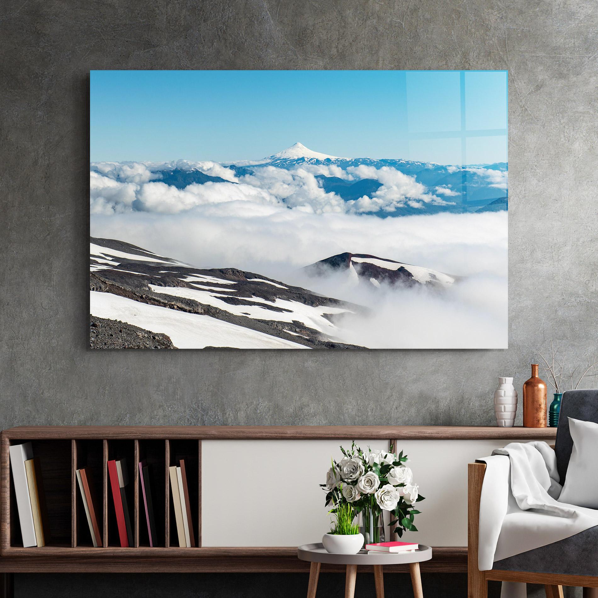 Стъклена картина Cloudy High View mockup 2